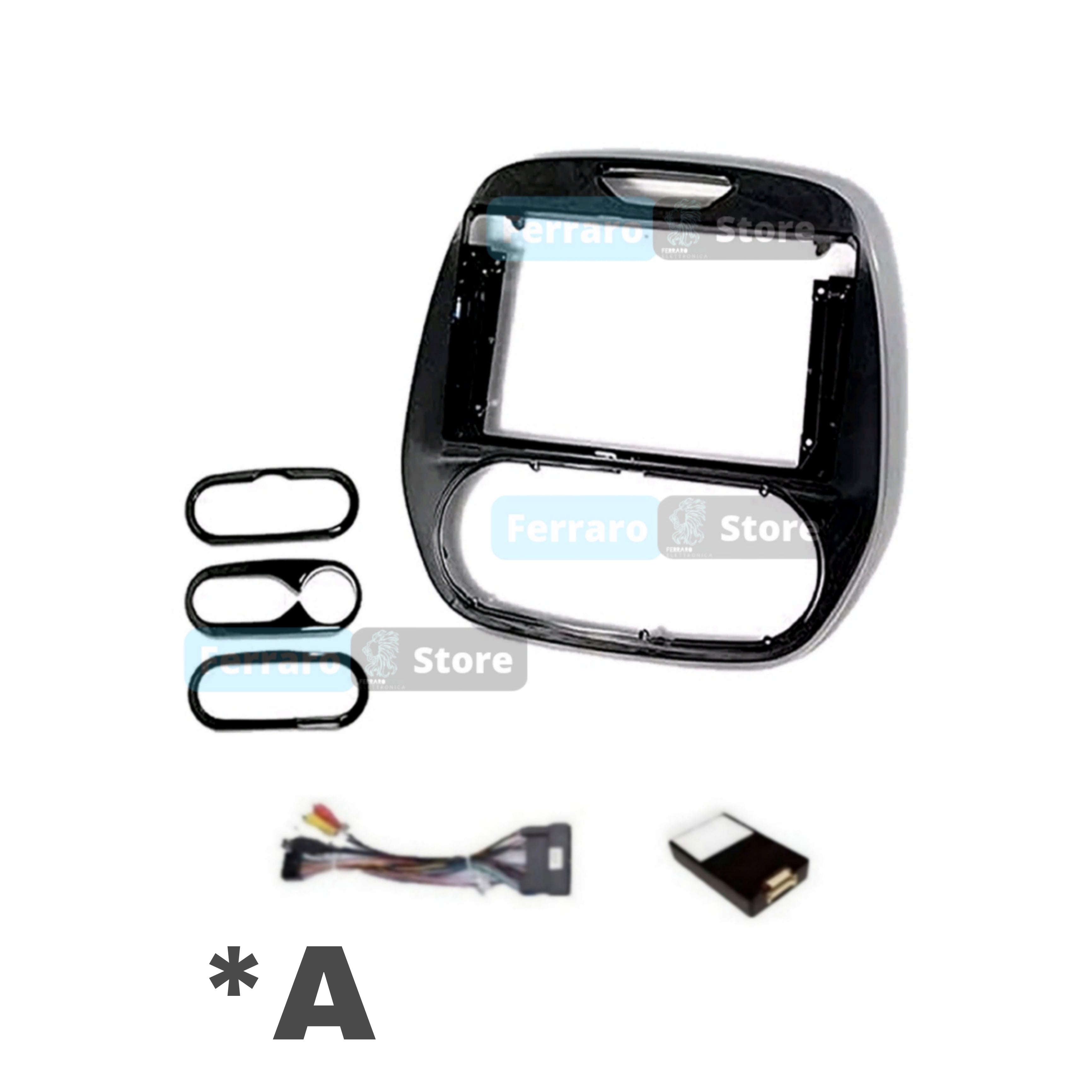 Kit Montaggio Autoradio 9"Pollici Renault Captur [2013-2019] - Mascherina, Cablaggio Autoradio Android