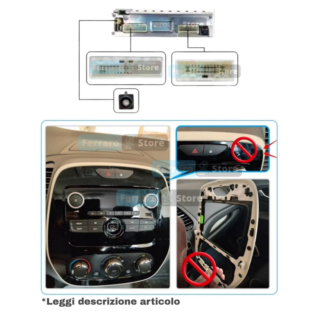 Kit Montaggio Autoradio 9"Pollici Renault Captur [2013-2019] - Mascherina, Cablaggio Autoradio Android