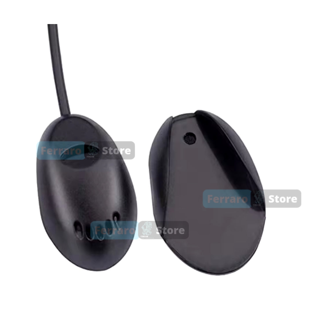 HpLive Microfono Esterno Per Auto – Cavo 300 Cm, ABS Grigio, Per Radio Android, Microfono Vivavoce Universale