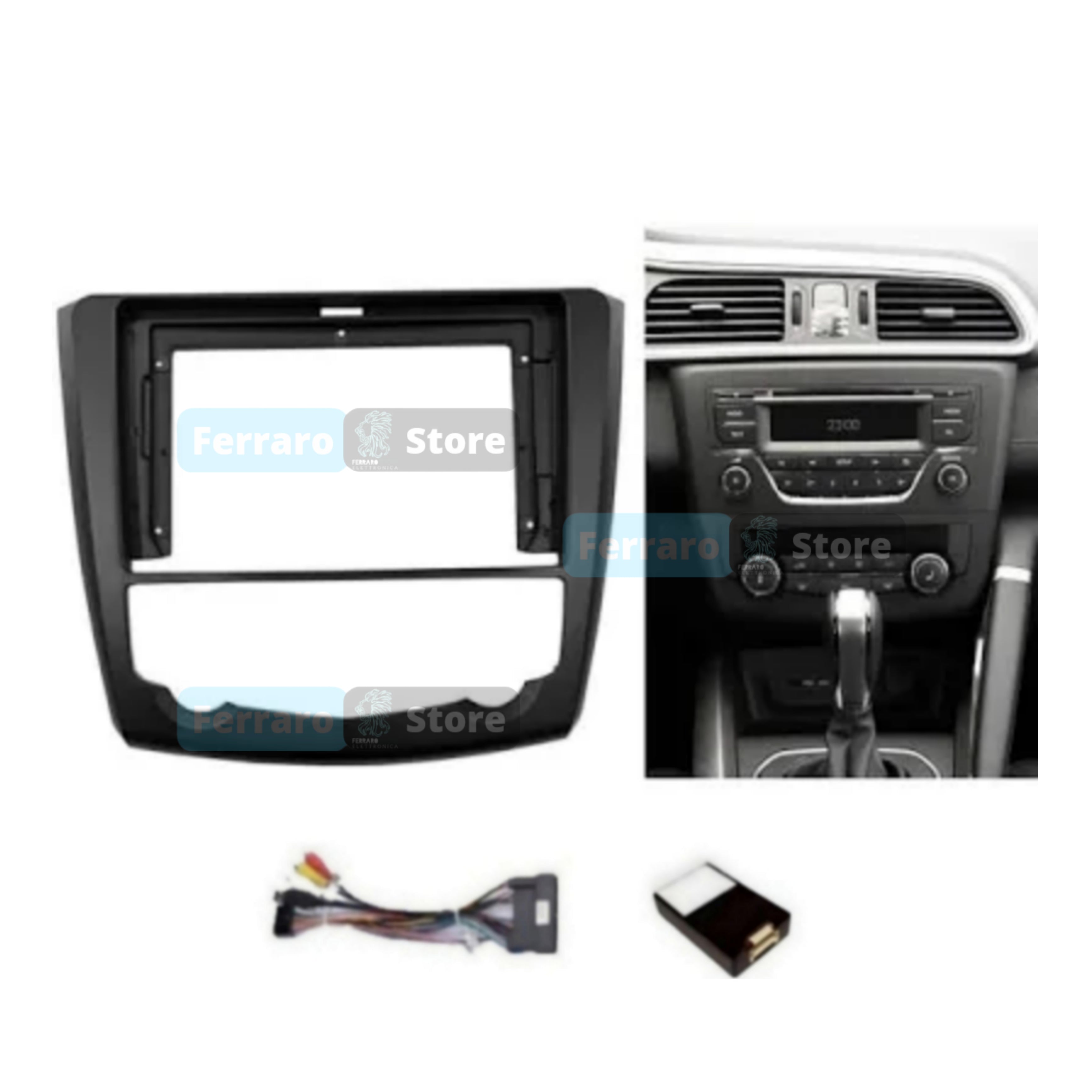 Kit Montaggio Autoradio 9"Pollici Renault Kadjar | 2015-2019 | Mascherina |  Cablaggio | per  Autoradio Android