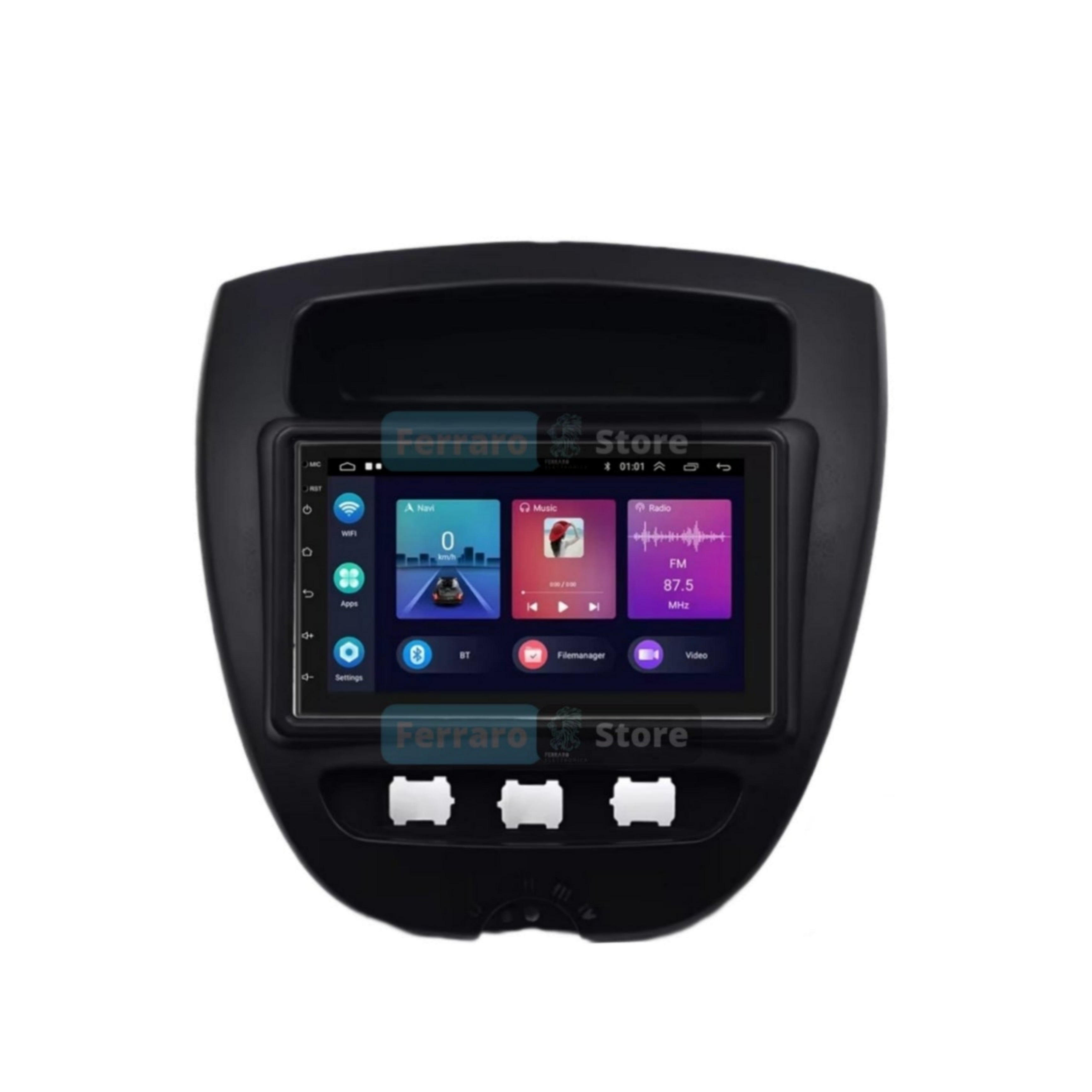 Autoradio per Citroen C1 | Toyota Aygo | Peugeot 107 | 7" |  2005-2014 | Android | Bluetooth | CarPlay | Android Auto | 2GB/4GB/6GB Ram