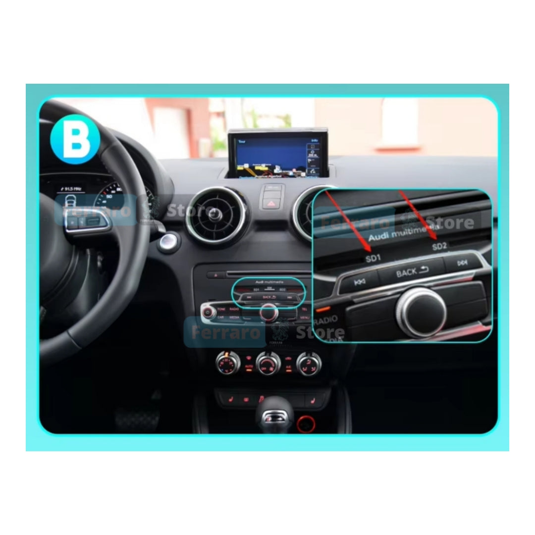 Autoradio per Audi A1 | Q2 | 10.25" | 2012-2018 | Android | Bluetooth | CarPlay | Android Auto | 4/64GB Ram