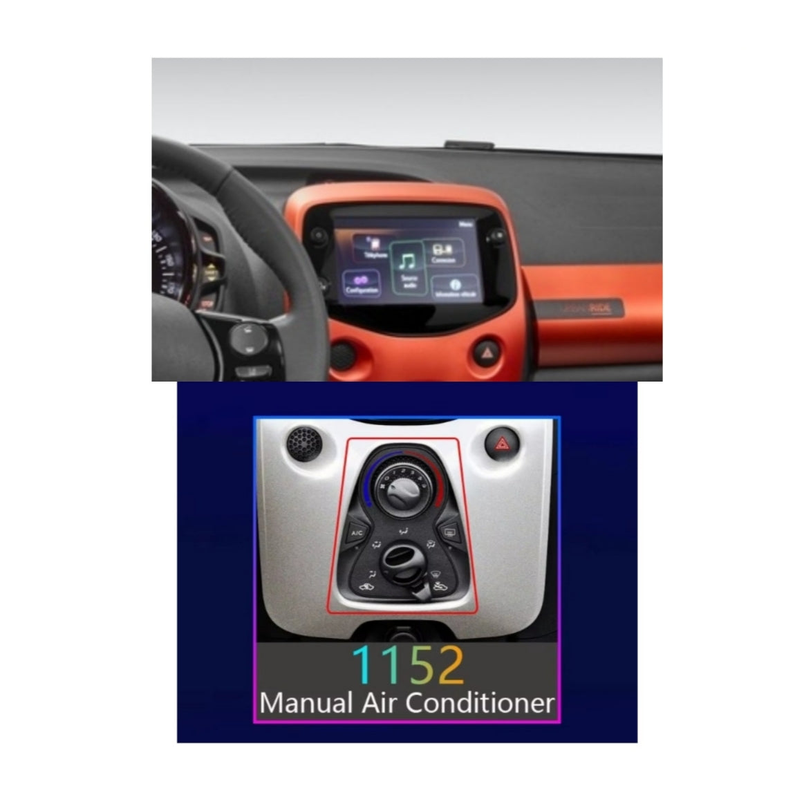 Kit Montaggio Autoradio 10.1"Pollici Citroen C1 | Peugeot 108 | Toyota Aygo  | 2014-2021 | Mascherina | Cablaggio Autoradio Android