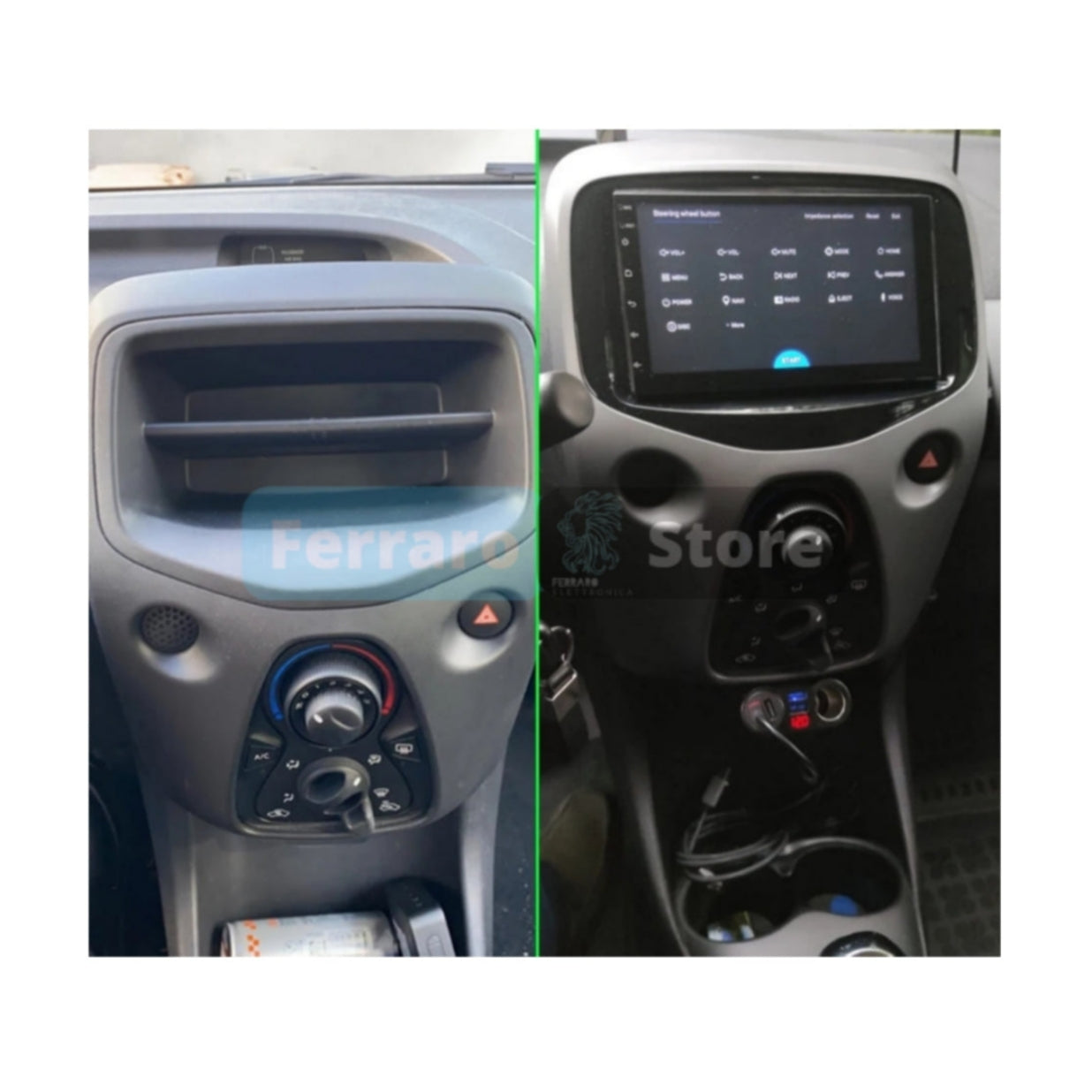 Autoradio per Toyota Aygo | Peugeot 108 | Citroen C1 7" | 2016-2020 | Android | Bluetooth | CarPlay | Android Auto | 2GB/4GB/6GB/8GB Ram