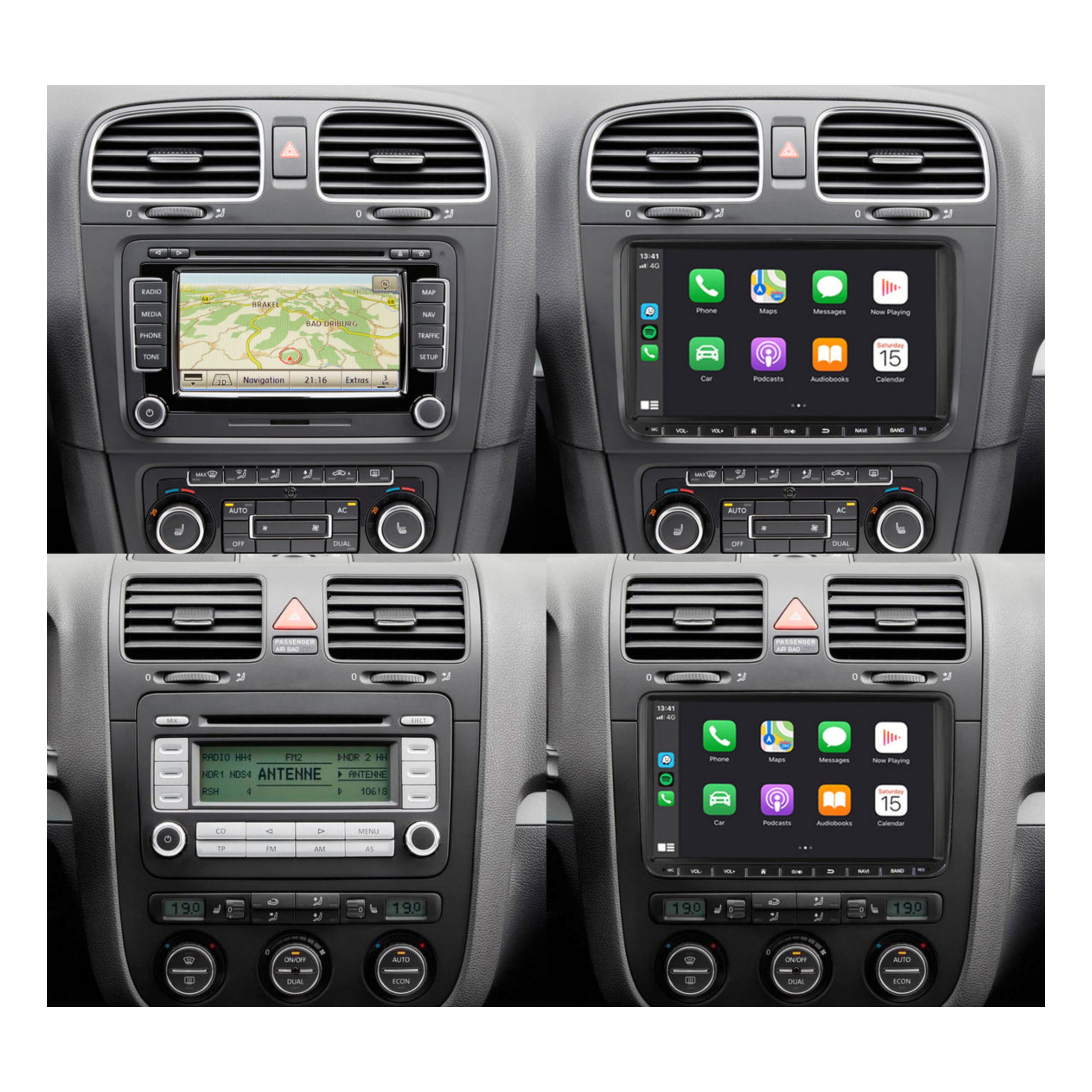 Autoradio per Volkswagen | Seat | Skoda 9" | Android | Bluetooth | CarPlay | Android Auto | 2GB/4GB Ram