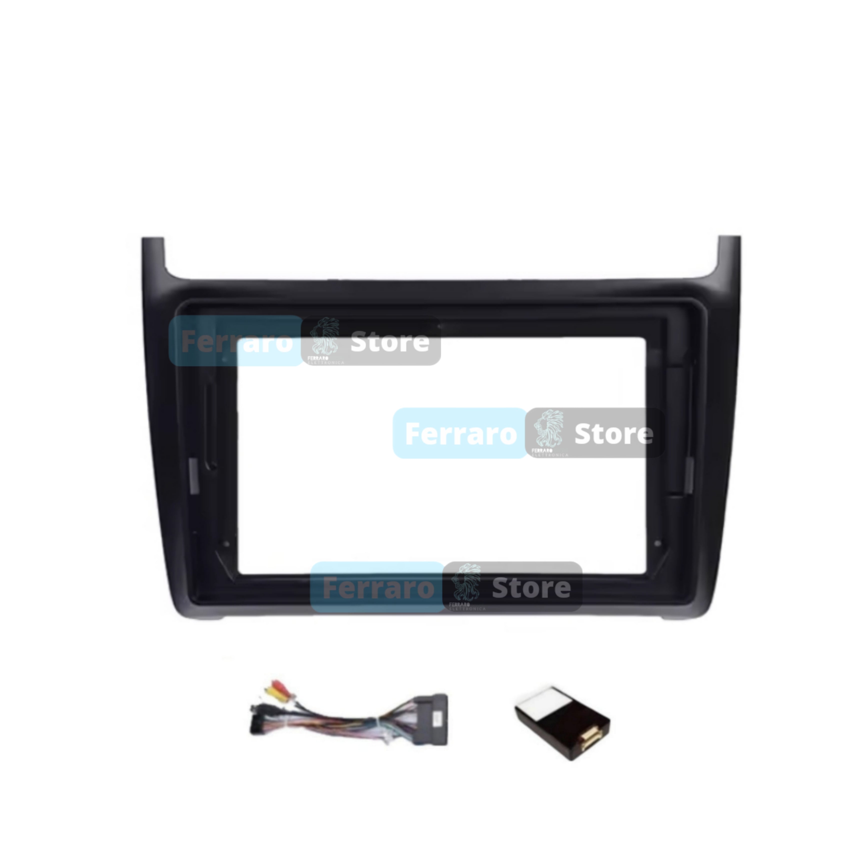 Kit Montaggio Autoradio 9"Pollici Volkswagen Polo [2008-2020] - Mascherina, Cablaggio Autoradio Android