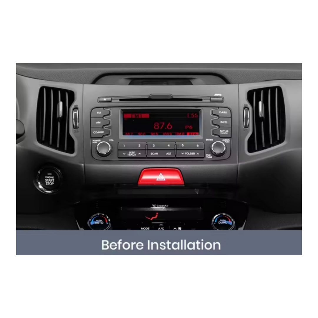 Kit Montaggio Autoradio 9"Pollici Kia Sportage 3 | 2010-2016 | Mascherina | Cablaggio | per Autoradio Android