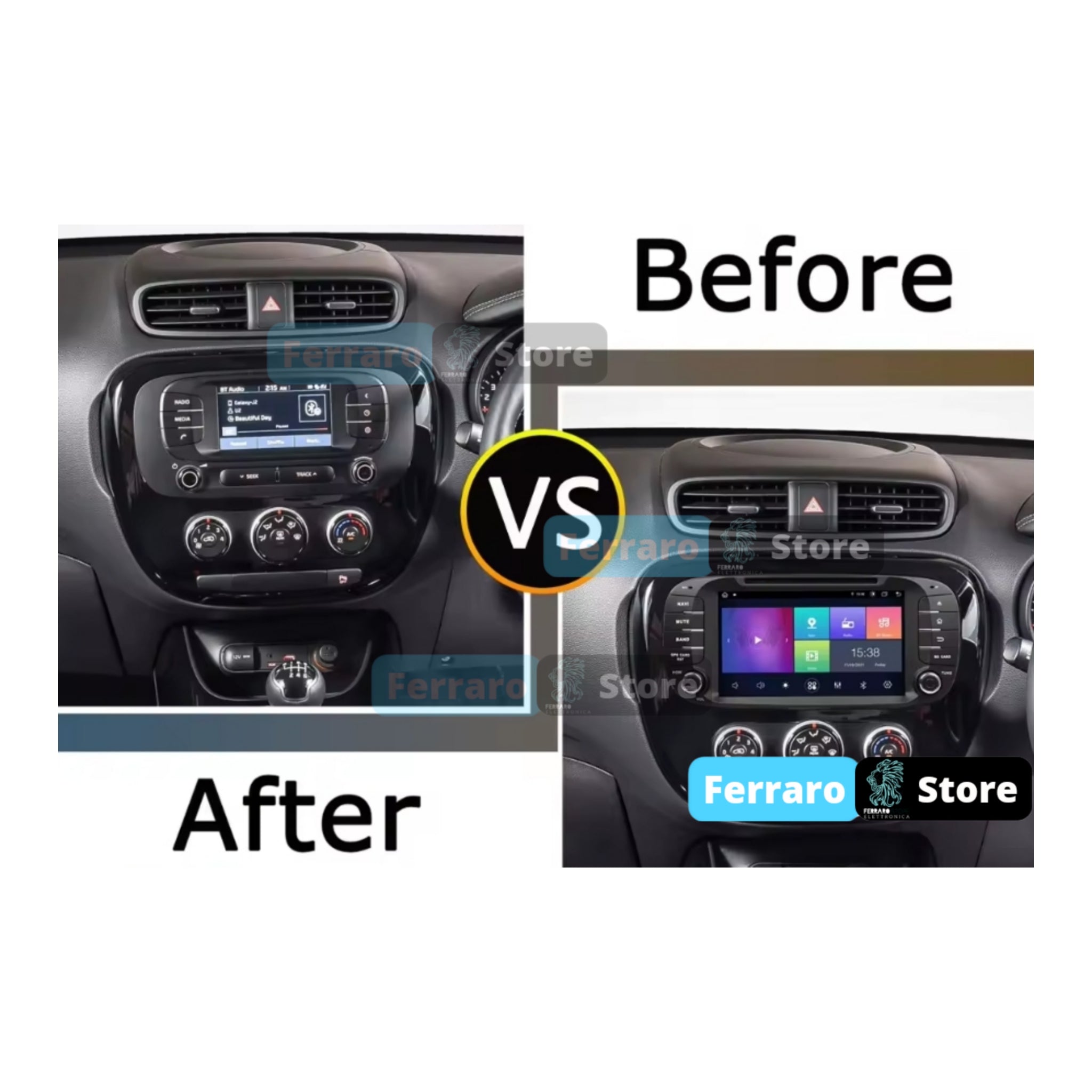 Autoradio per Kia Soul 2 PS 8" | 2013-2019 | Android | Bluetooth | CarPlay | Android Auto | 4GB/8GB Ram