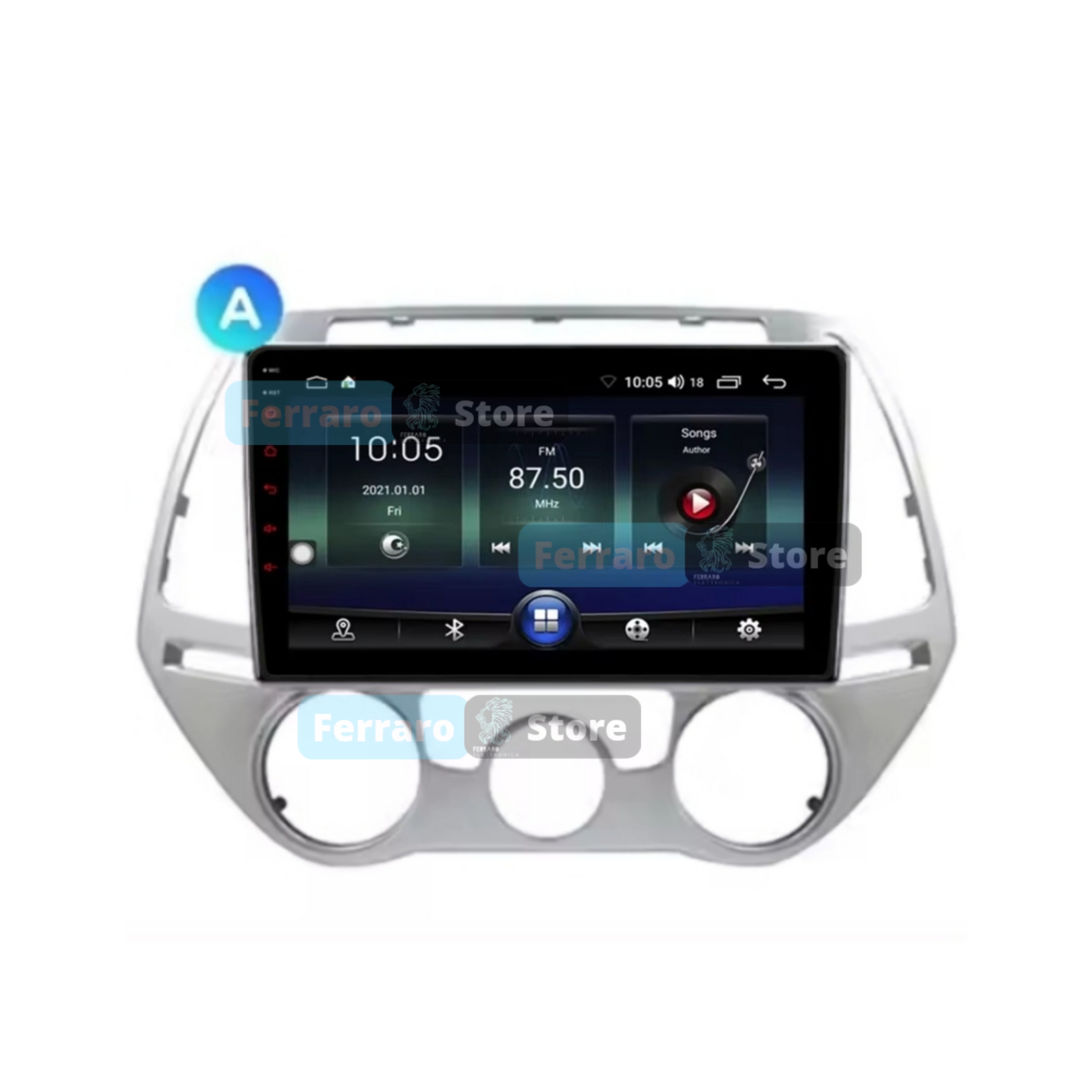 Autoradio per Hyundai i20 9" | 2012-2014 | Android | Bluetooth | CarPlay | Android Auto | 2GB/4GB/6GB/8GB Ram