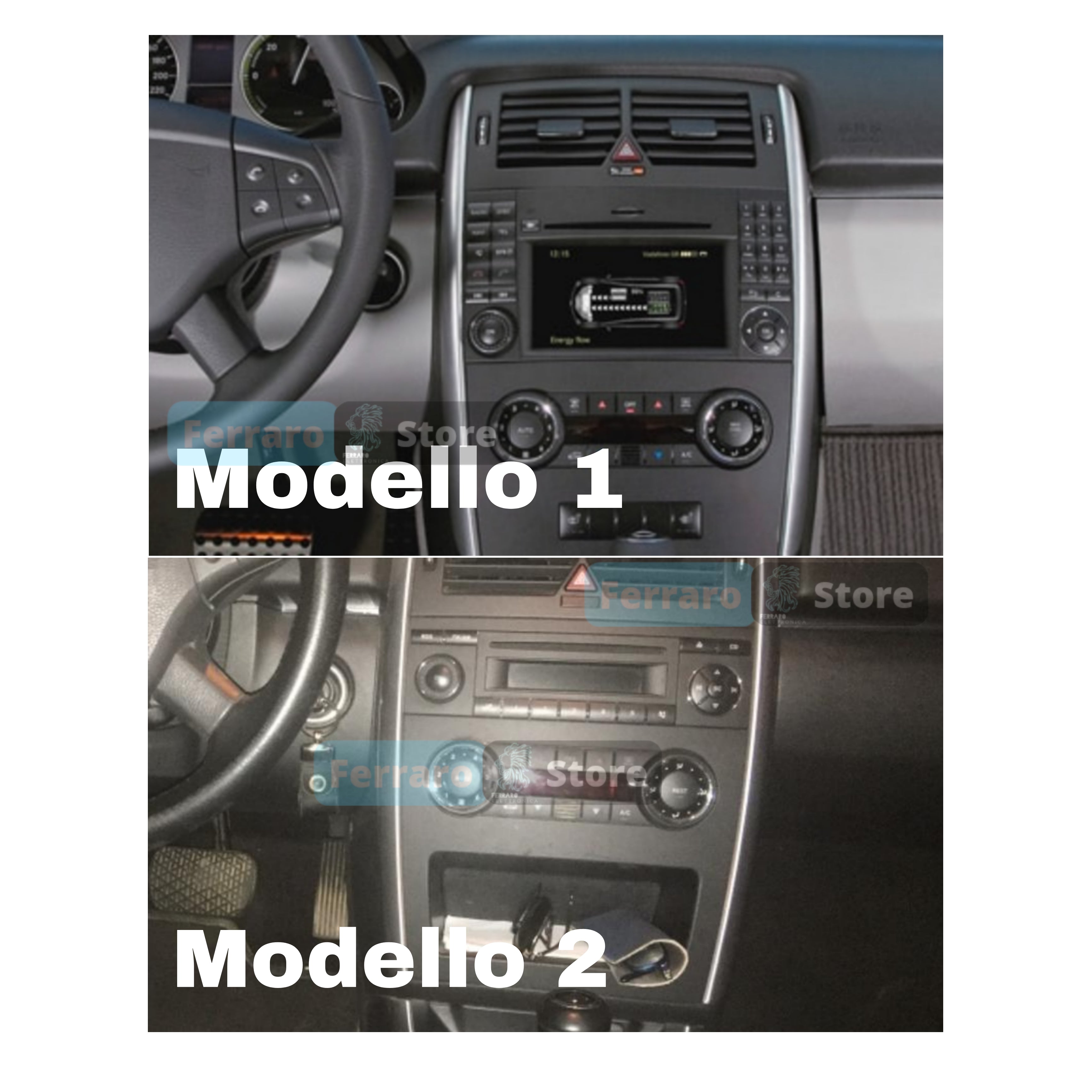 Autoradio per Mercedes Classe A/B 7" | 2004-2012 | Android | Motorizzato | Bluetooth | CarPlay | Android Auto | 2/32GB Ram