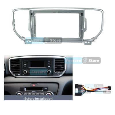 Kit Montaggio Autoradio 9"Pollici Kia Sportage 4 (2016-2021) Mascherina, Cablaggio per Autoradio Android
