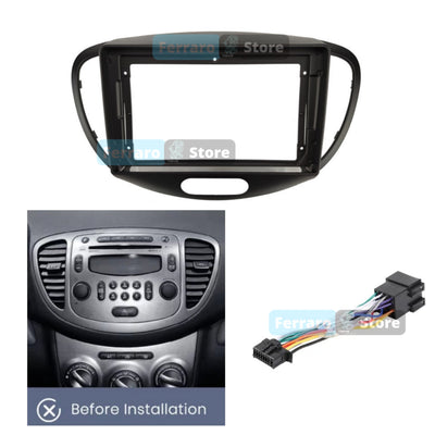 Kit Montaggio Autoradio 9"Pollici Hyundai i10 (2007-2013) Mascherina, Cablaggio Autoradio Android