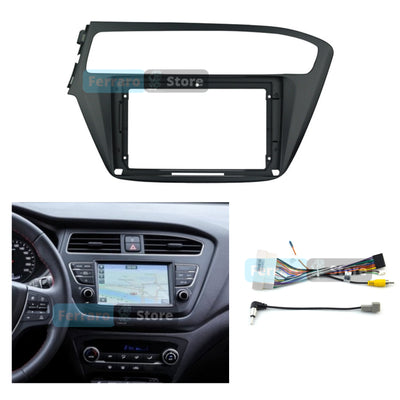 Kit Montaggio Autoradio 9"Pollici Hyundai i20 (2018-2020) Mascherina, Cablaggio per Autoradio Android