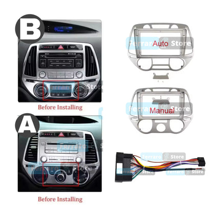 Kit Montaggio Autoradio 9"Pollici Hyundai i20 | 2012-2014 | Mascherina | Cablaggio | per Autoradio Android