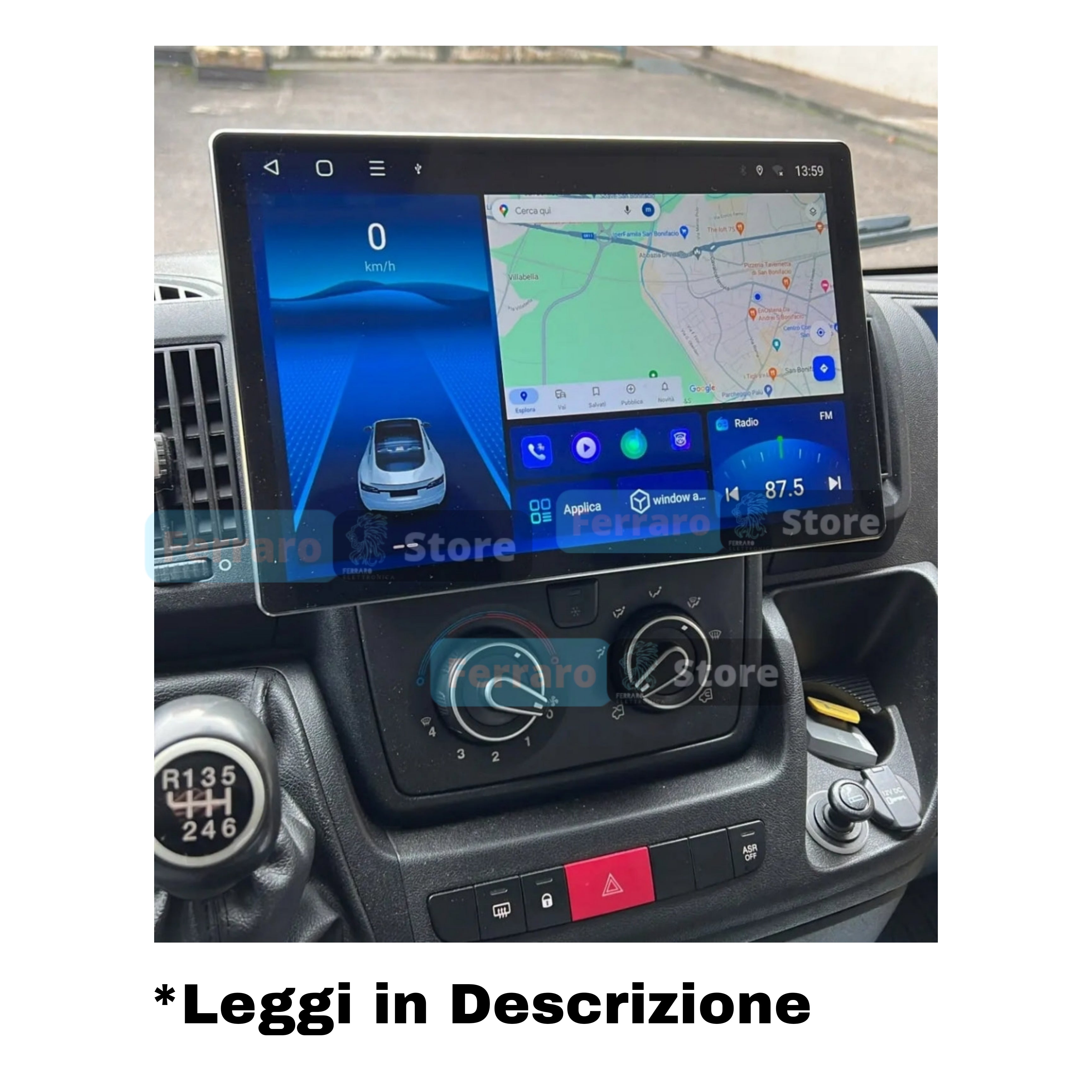 Autoradio Universale Fisso | 2Din 11.5"Pollici | Android | Bluetooth | CarPlay | Android Auto | 4/64GB Ram