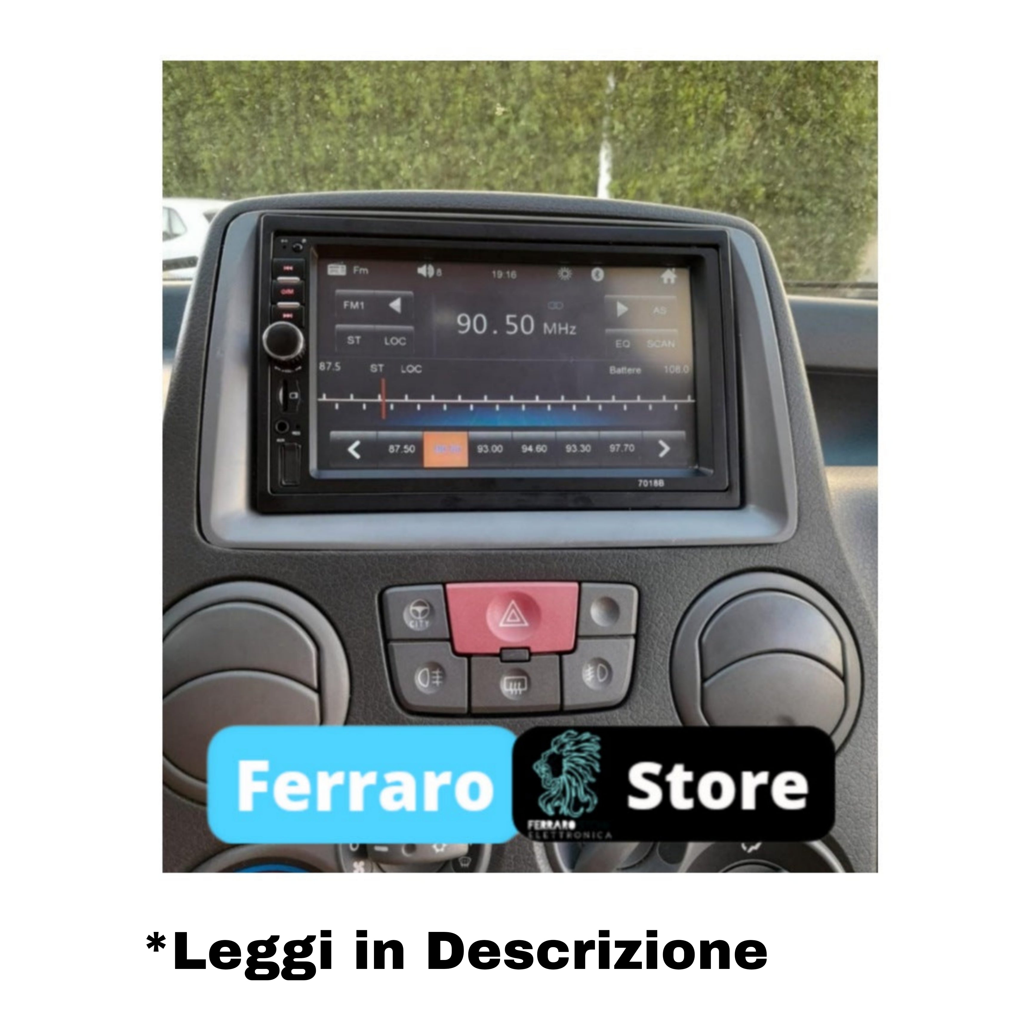 Autoradio Universale Fisso | 2Din 7"Pollici | USB | AUX | Bluetooth | Navigatore |  CarPlay e Android Auto