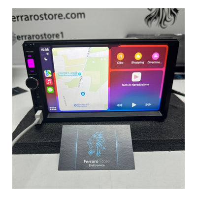 Autoradio Universale Fisso | 2Din 7"Pollici | USB | AUX | Bluetooth | Navigatore |  CarPlay e Android Auto