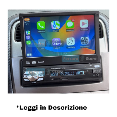 Autoradio Universale Motorizzato | 1Din 7"Pollici | Android | Bluetooth | CarPlay | Android Auto | 2/64GB Ram