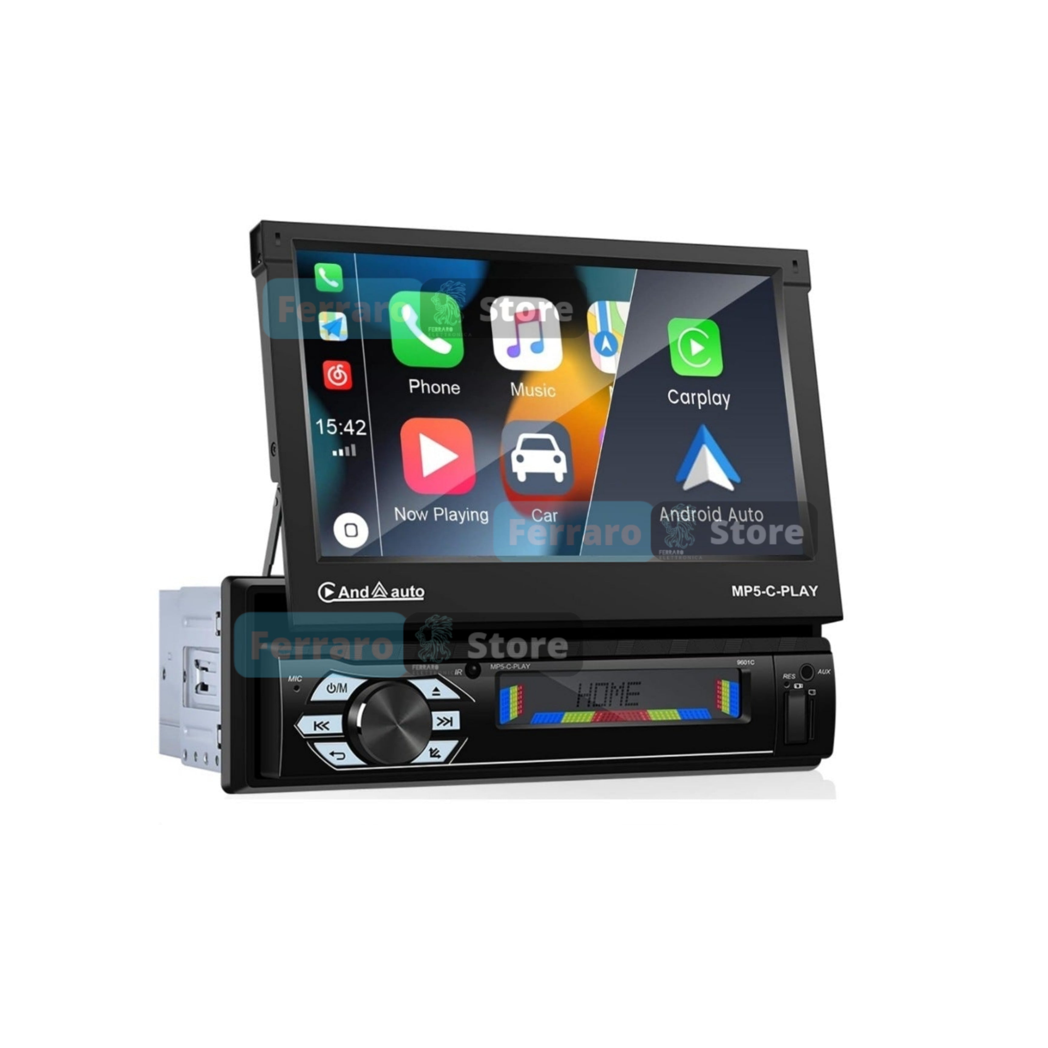 Autoradio Universale Motorizzato | 1Din 7"Pollici | Android | Bluetooth | CarPlay | Android Auto | 2/32GB Ram