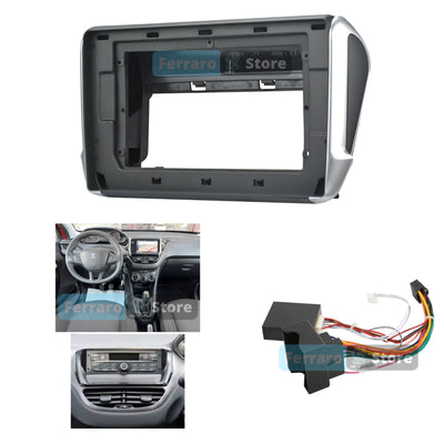 Kit Montaggio Autoradio 10.1"Pollici Peugeot 208/2008 (2012-2019) | Mascherina, Cablaggio Autoradio Android