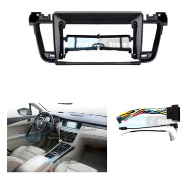 Kit Montaggio Autoradio 9"Pollici Peugeot 508, 508sw (2011-2018) Mascherina, Cablaggio per Autoradio Android