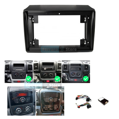 Kit Montaggio Autoradio 9"Pollici Citroen Jumper 2 | Peugeot Boxer | Fiat Ducato | 2006-2022 | Mascherina | Cablaggio | per Autoradio Android