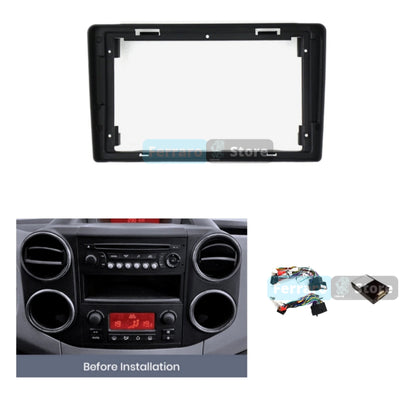 Kit Montaggio Autoradio 9"Pollici Citroen Berlingo B9 | Peugeot Partner | 2008-2019 | Mascherina | Cablaggio | per Autoradio Android