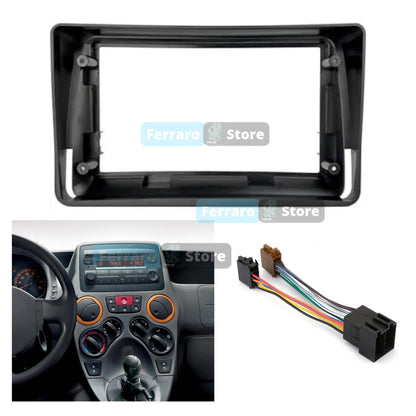 Kit Montaggio Autoradio 9"Pollici Fiat Panda 169 | 2a Serie | Mascherina | Cablaggio | per Autoradio Android