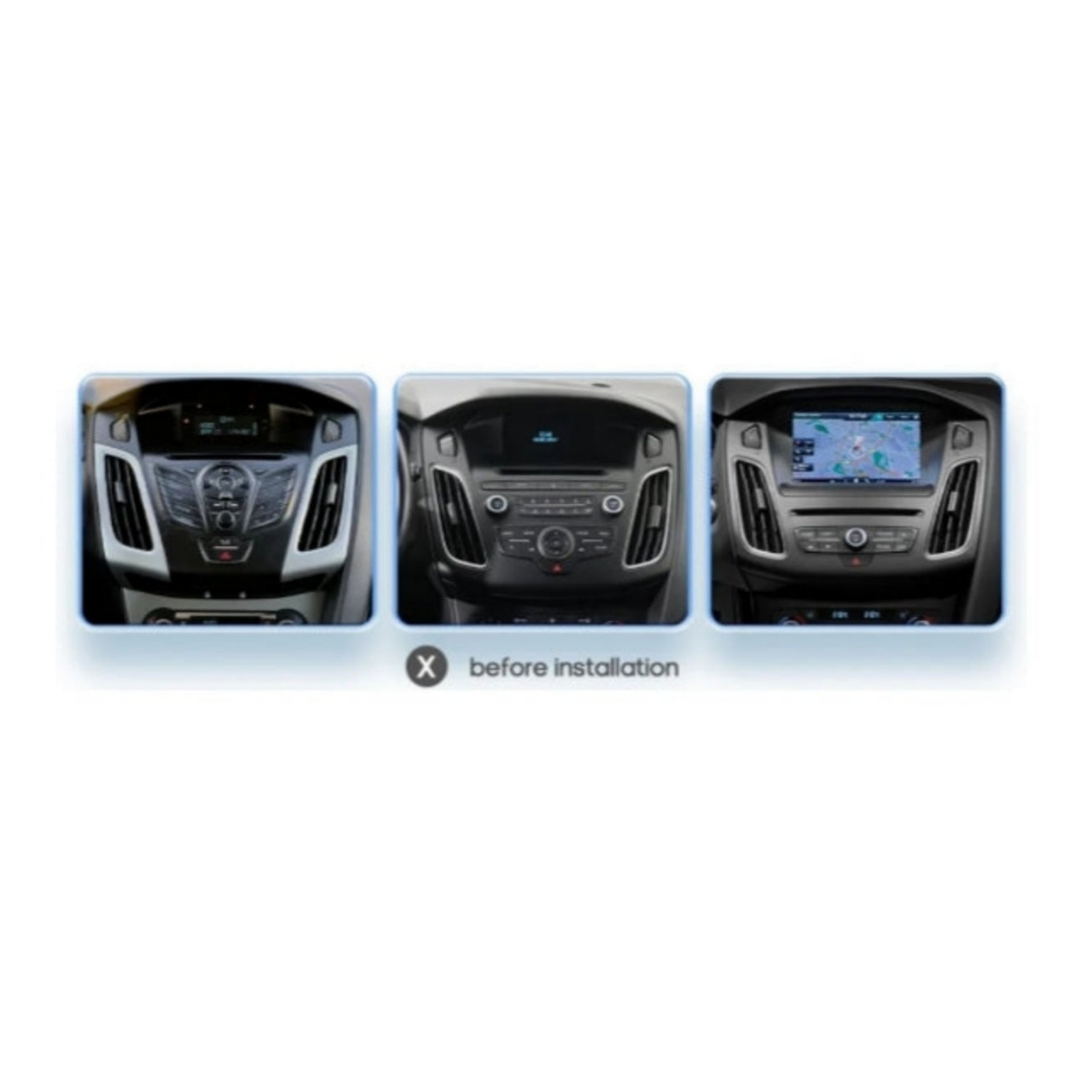 Kit Montaggio Autoradio 9"Pollici per Ford Focus 3 | 2011-2019 | Mascherina |  Cablaggio | per Autoradio Android