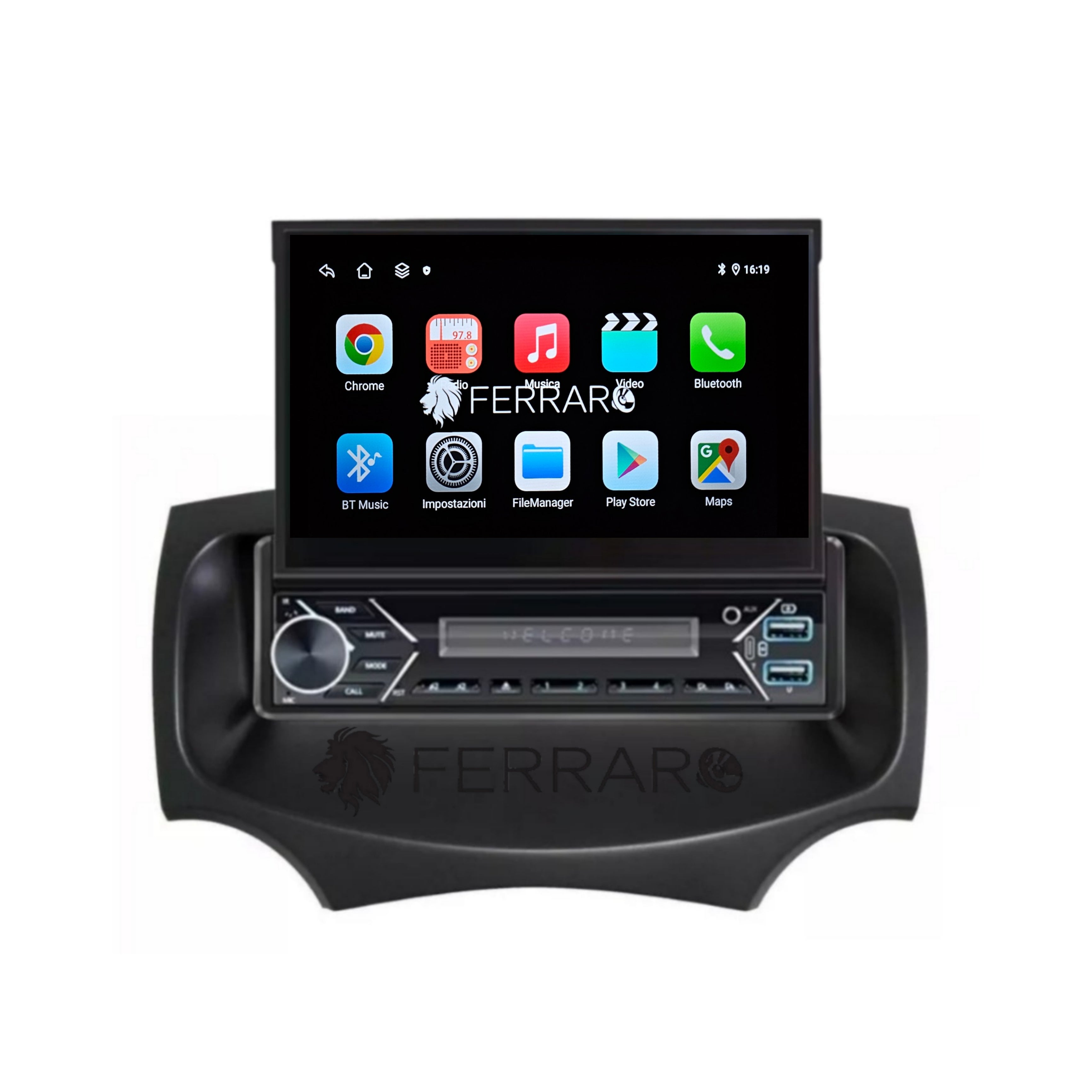 Autoradio per Ford Ka 7" | 2008-2016 | Android | Bluetooth | Motorizzato | CarPlay | Android Auto | 2/32GB Ram