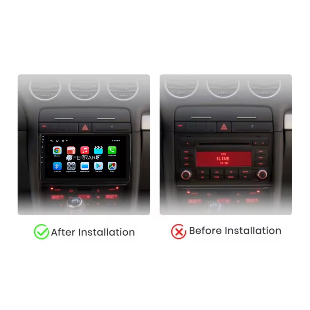 Autoradio per Audi A4 B6 9" | 2000-2009 | Android | Bluetooth | CarPlay | Android Auto | 2GB/4GB/6GB/8GB Ram