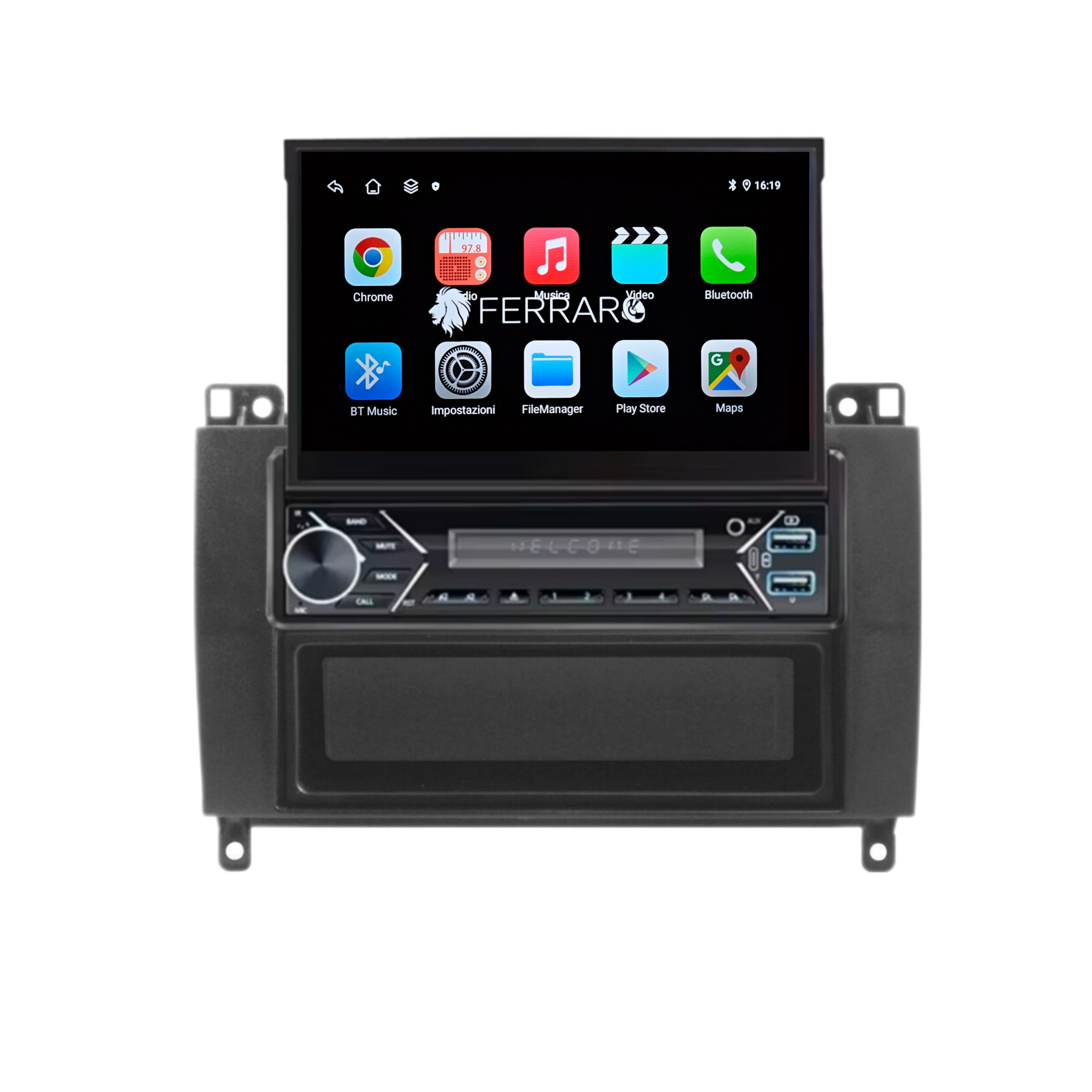 Autoradio per Mercedes Classe A/B 7" | 2004-2012 | Android | Motorizzato | Bluetooth | CarPlay | Android Auto | 2/32GB Ram