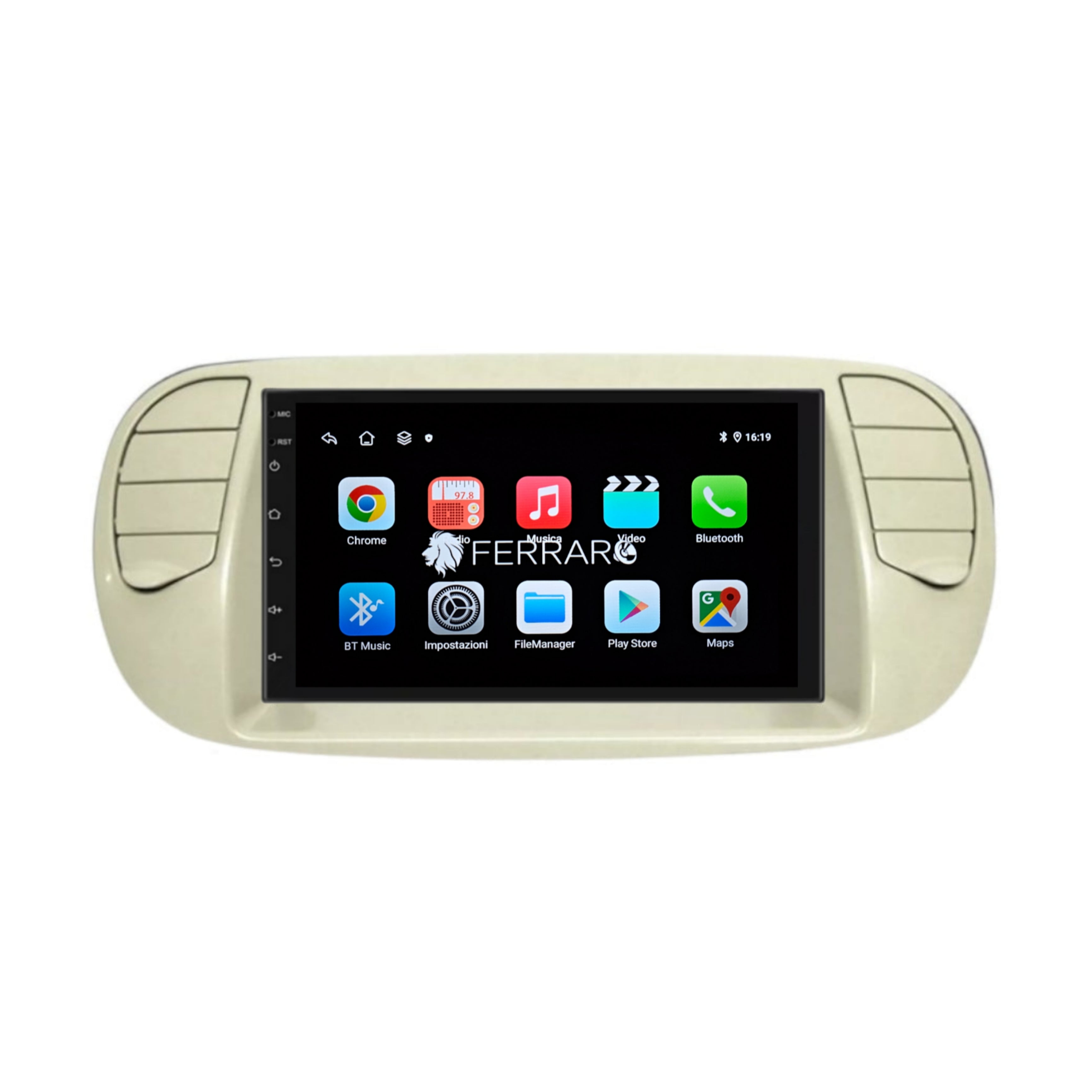 Autoradio Android pour FIAT 500 07-15 7 pouces Navigation GPS Carplay Auto Radio RDS DSP stéréo 1G RAM 16G ROM