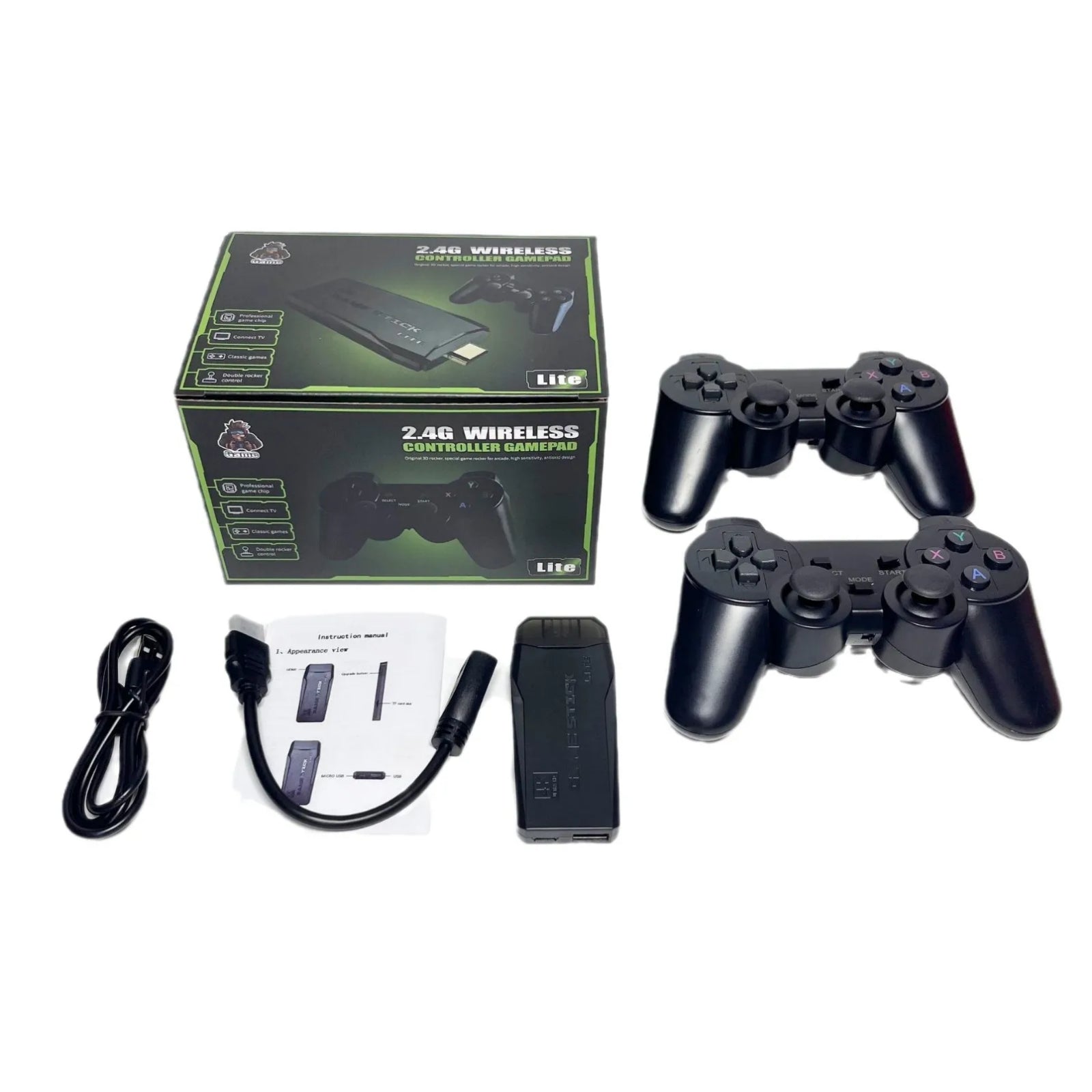 Retro Console - 128GB Game Stick Retro Console 2 Wireless Joysticks, +15,000 Retro Games, Professional Game Chip, Connect TV HDMI.