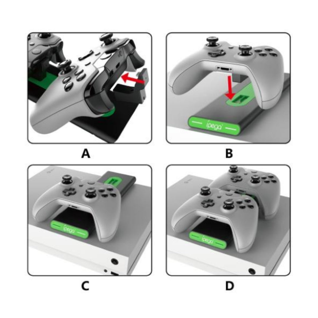 Stazione di Ricarica | 2 Slot | PG-XB003 |  Compatibile per controller XBOX One