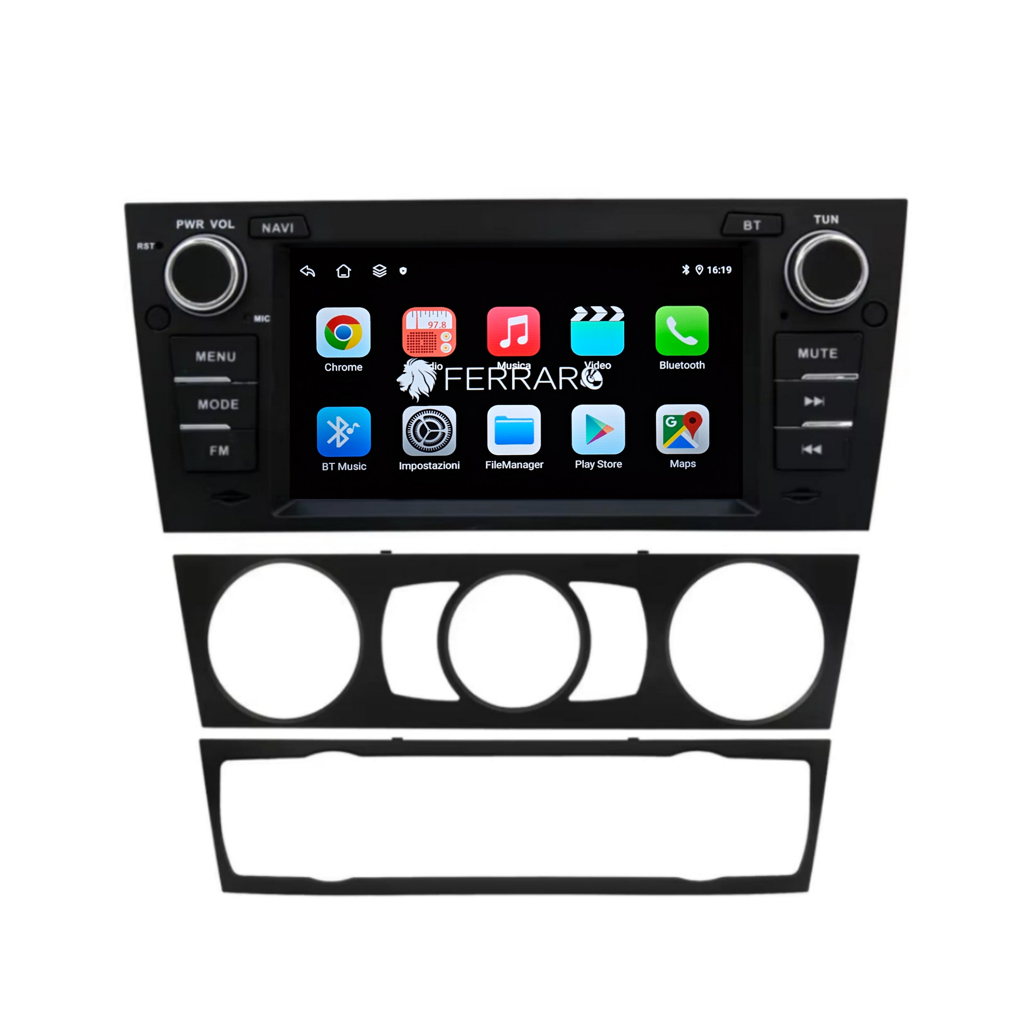 Autoradio per BMW Serie 3 7" |  E90/E91/E92/E93/M3 | 2005-2013 | Android | Bluetooth | CarPlay | Android Auto | 2GB/8GB Ram