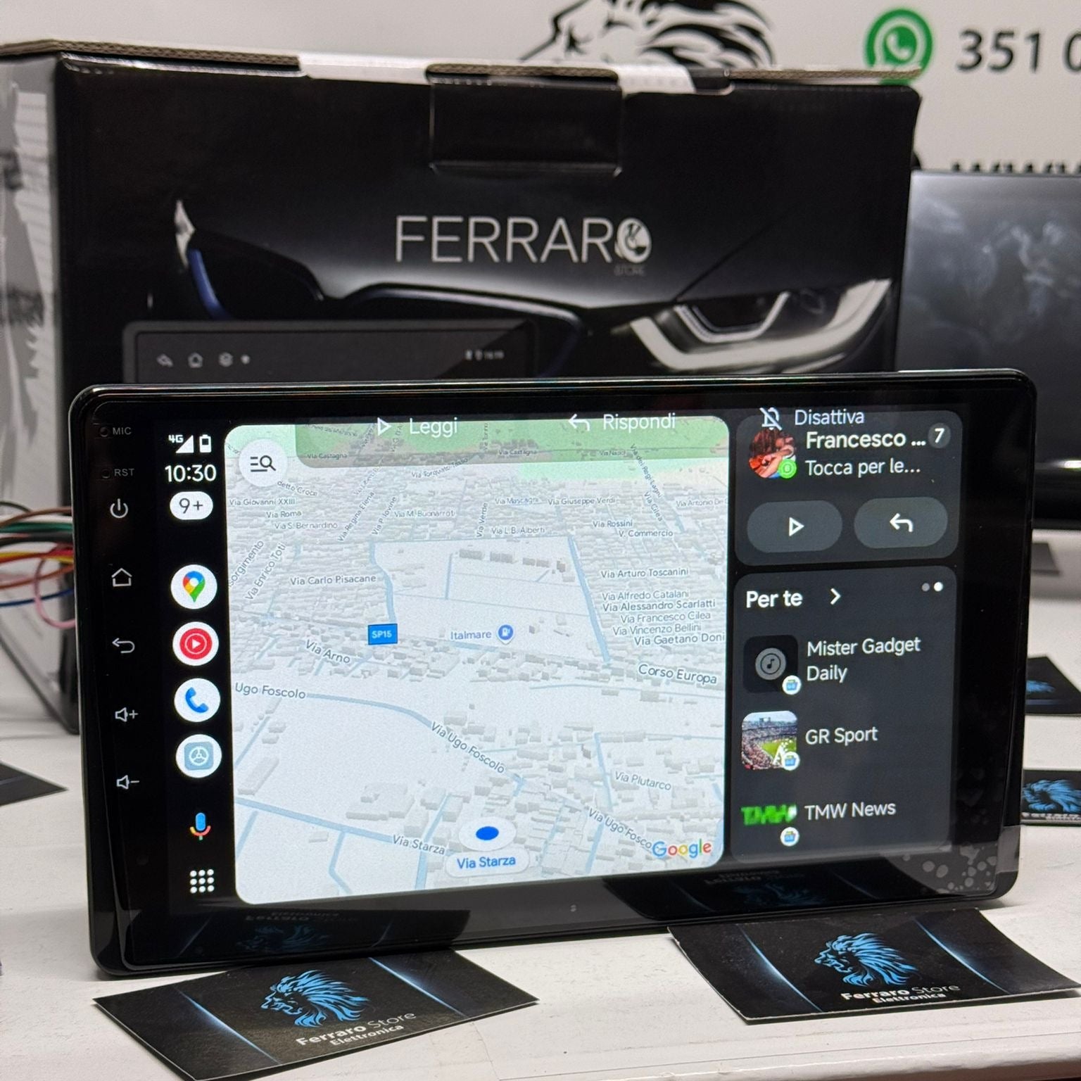 Autoradio per Fiat Panda 3a Serie | Android | Bluetooth | Estraibile | CarPlay | Android Auto | 2/32GB Ram