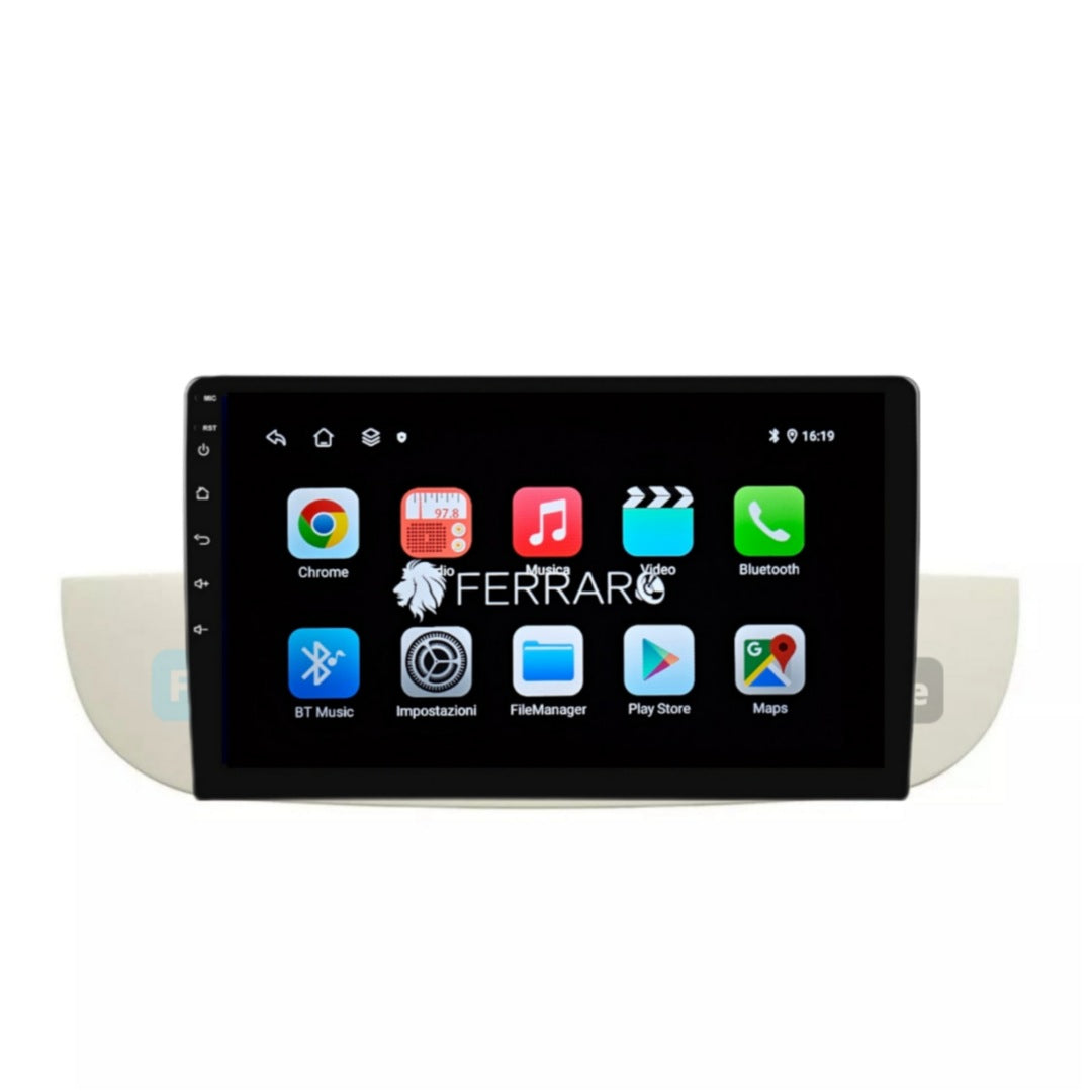 Car Radio for FIAT 500s [2007 - 2014] - 1Din 9"Inch, Bluetooth, Radio, Android, PlayStore, Youtube, Navigator