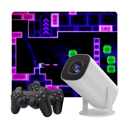 Proiettore Gaming Retró | 30.000 Giochi | 128GB Android | Ultra HD | Joystick