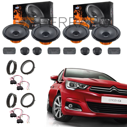 Hertz Kit 4 Casse | DCX 165.3 | Anteriori/Posteriori | Citroen C4 dal 2005>