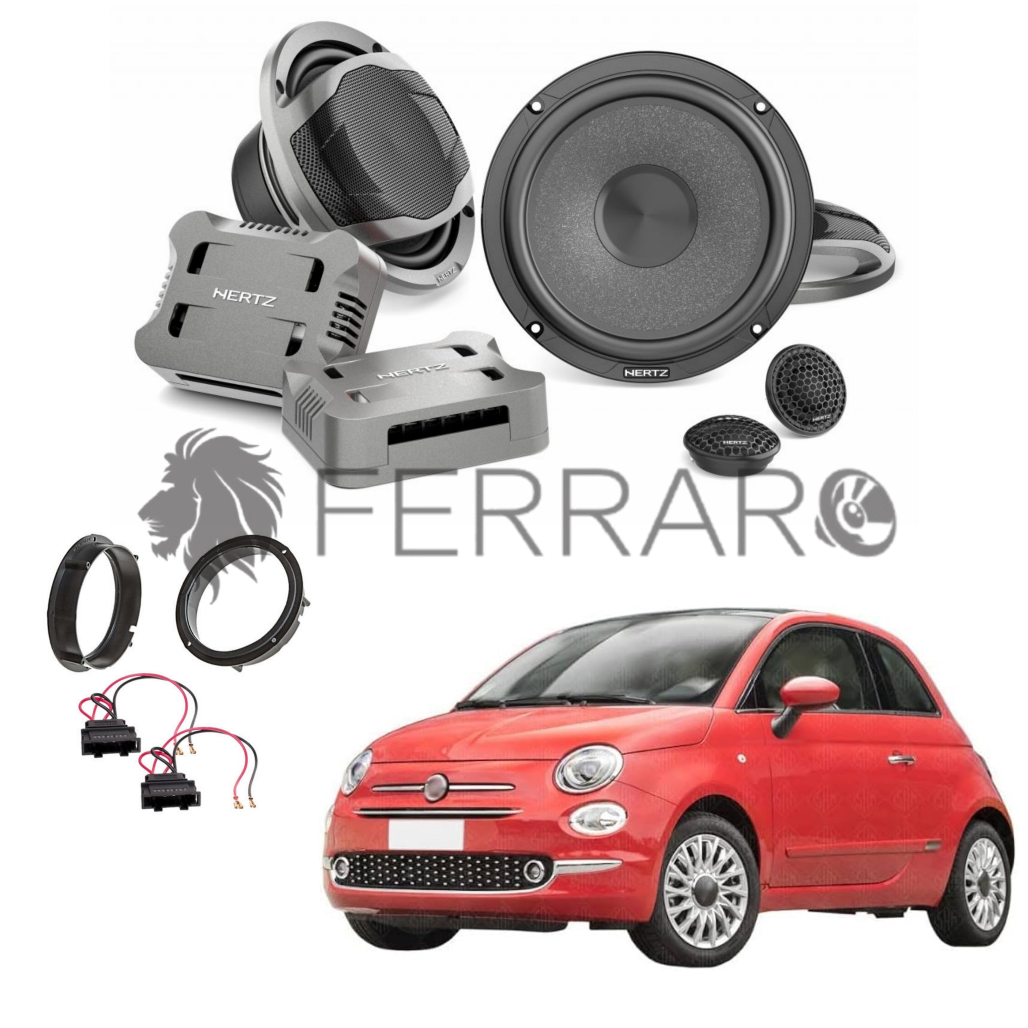 Hertz Kit 4 Casse | Altoparlanti Anteriori | CK 165 | Fiat 500 | 312/Abarth