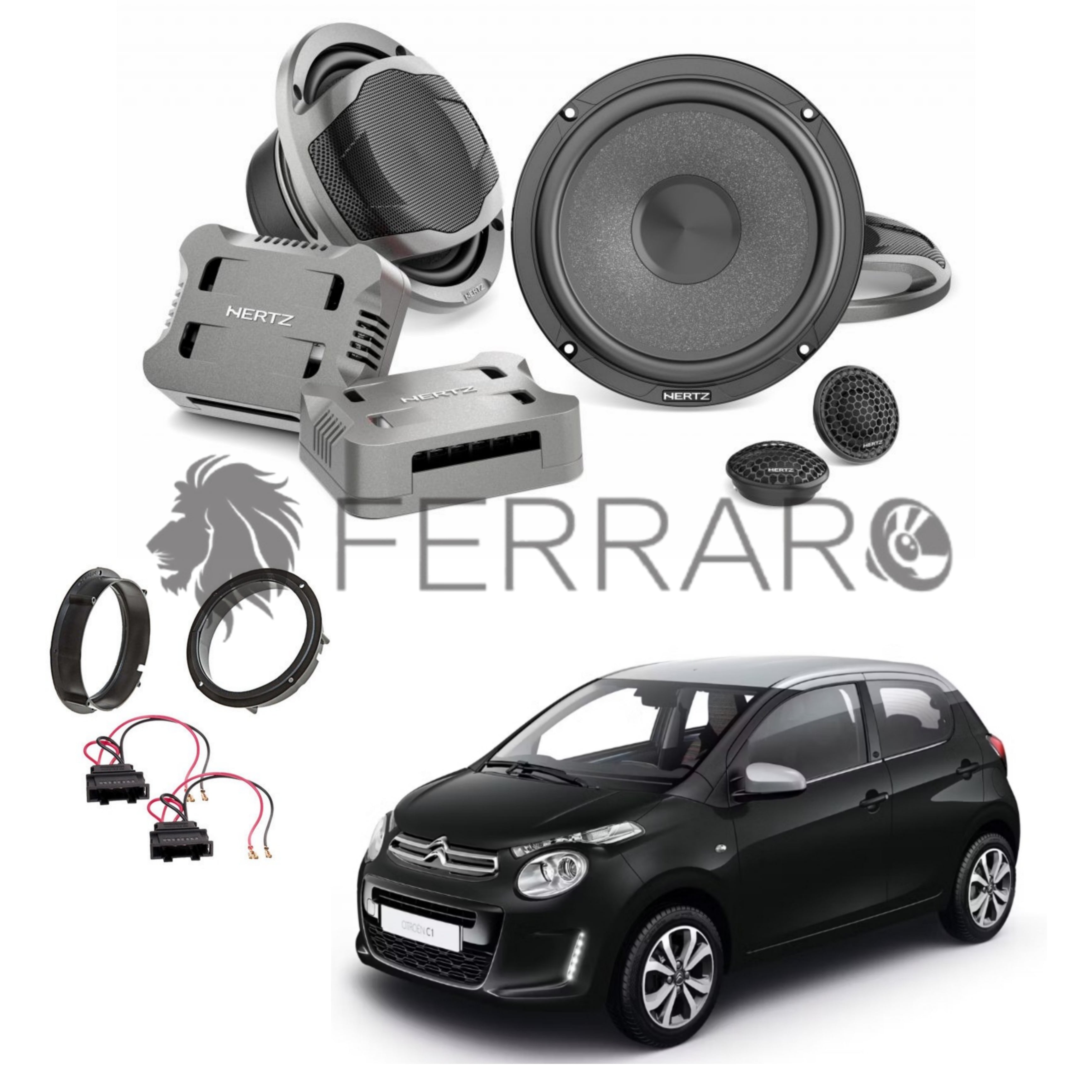 Hertz Kit 4 Casse | CK 165 | Altoparlanti Anteriori | 2 Vie | Citroen C1 dal 2014>