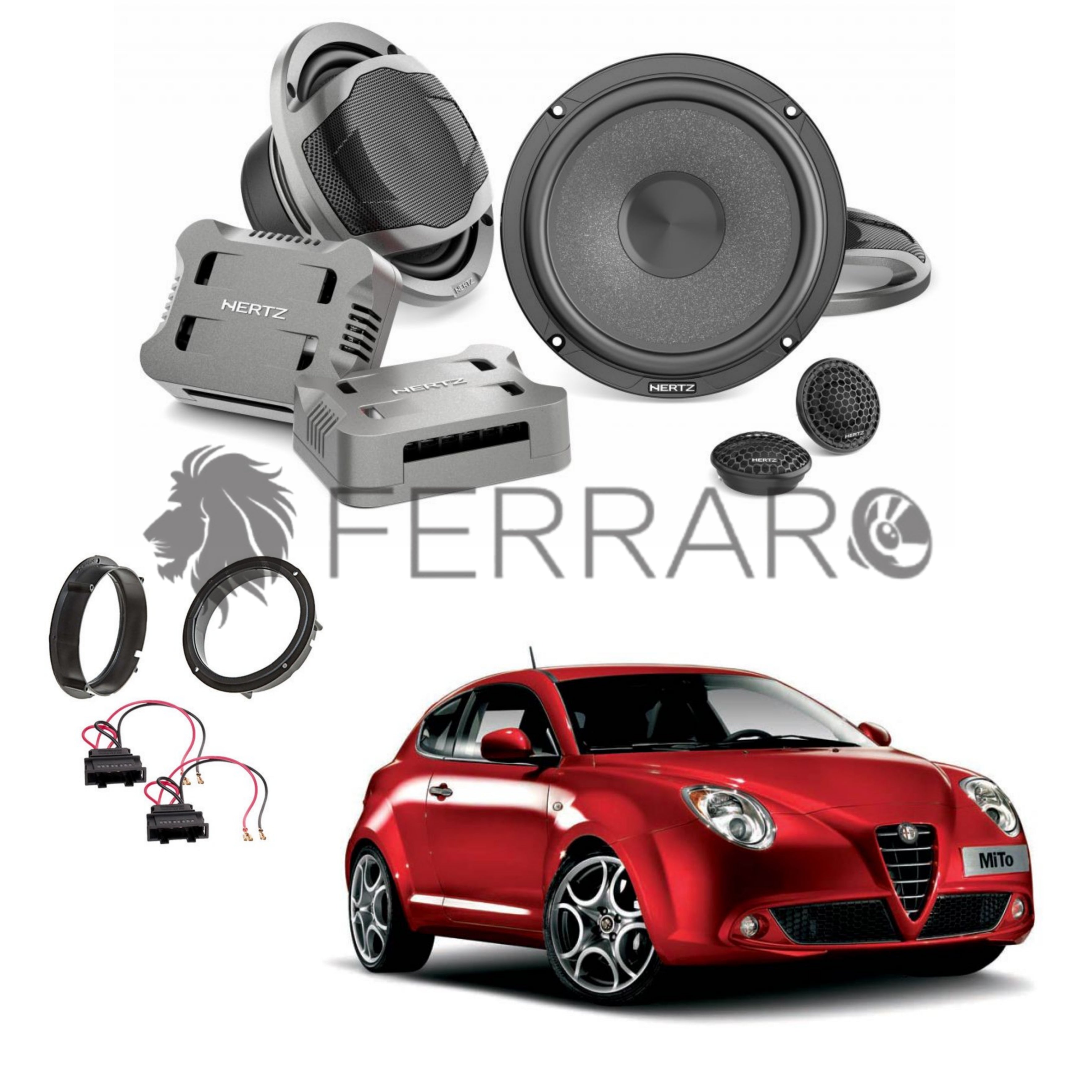 Hertz Kit 4 Casse | CK165 | Altoparlanti Anteriori | AlfaRomeo Mito