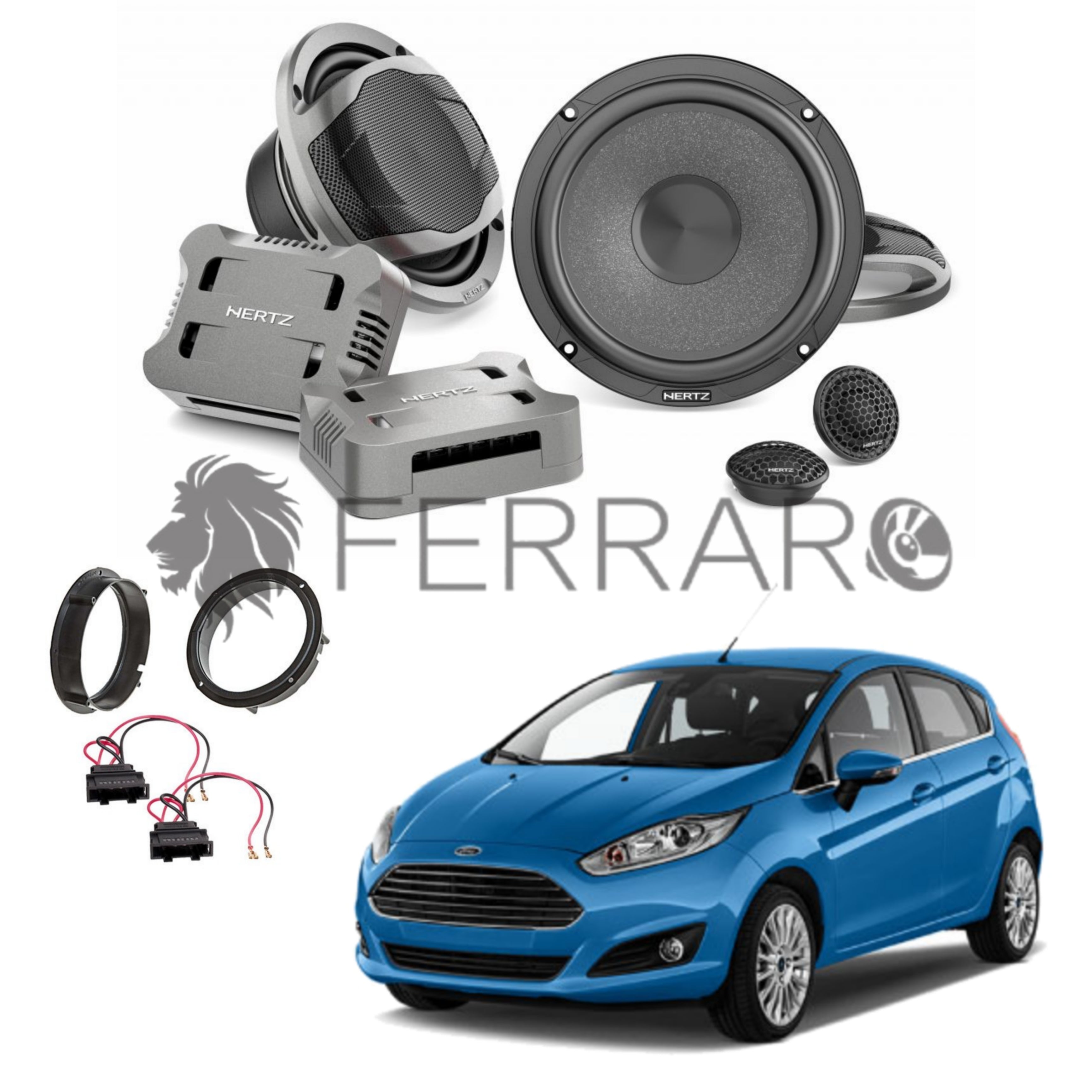 Hertz Kit 4 Casse | CK 165 | Altoparlanti Anteriori | Ford Fiesta dal 2008