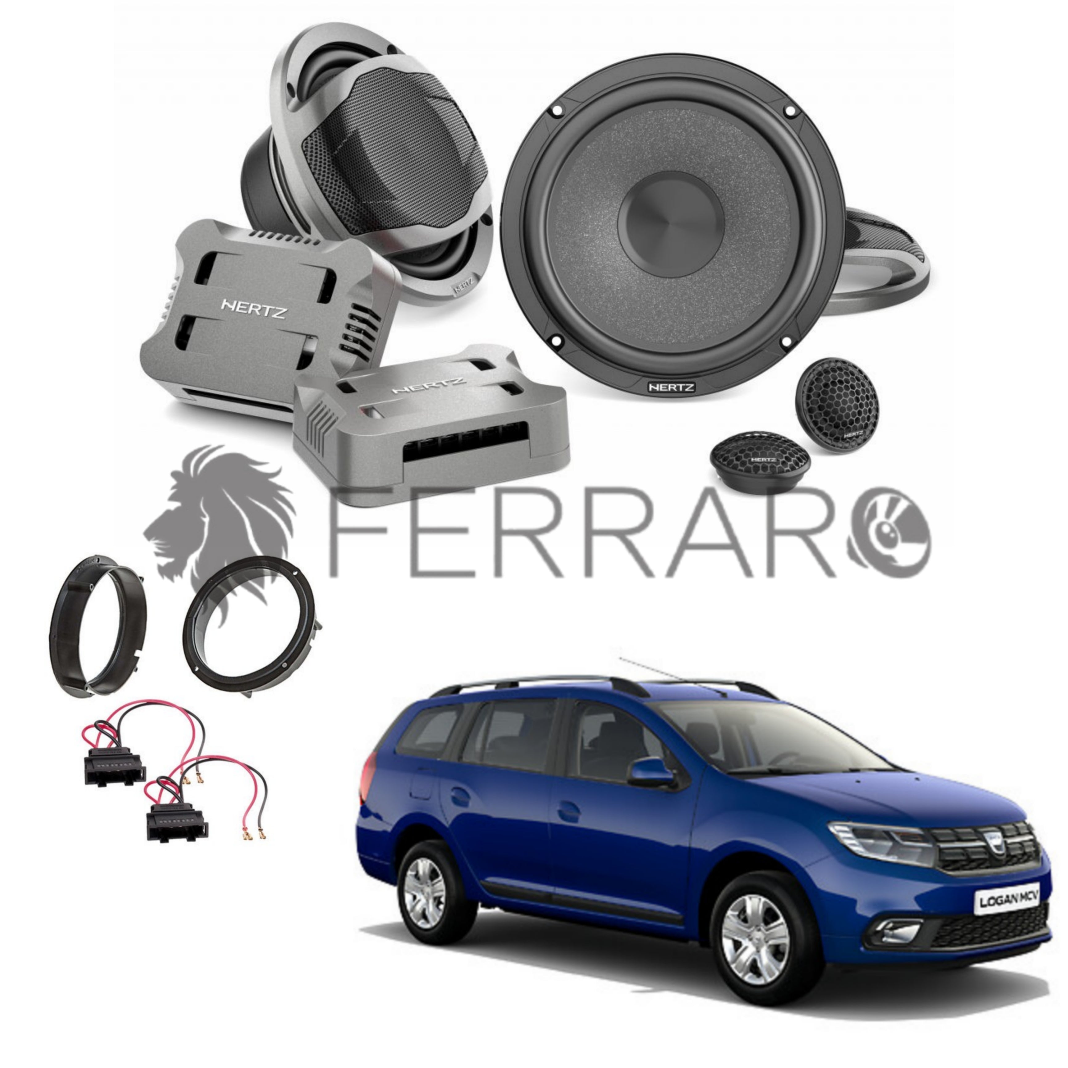 Hertz Kit 4 Casse | CK165 | 2 Vie | Anteriori | Dacia Logan II dal 2012>