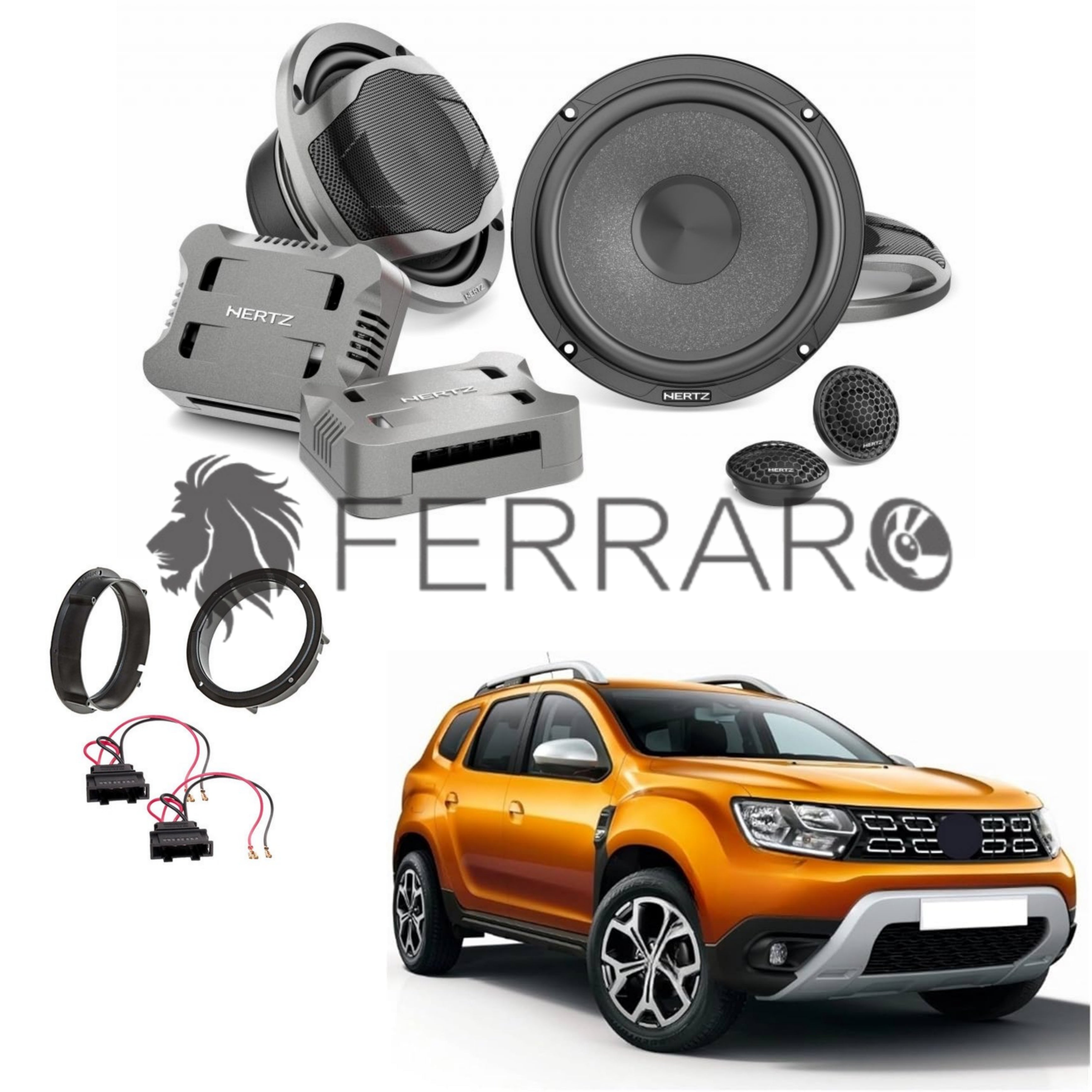 Hertz Kit 4 Casse | CK 165 | Altoparlanti Anteriori | 2 Vie | Dacia Duster II dal 2017>