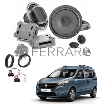 Hertz Kit 4 Casse | CK 165 | 2 Vie | Altoparlanti Anteriori | Dacia Dokker dal 2012>