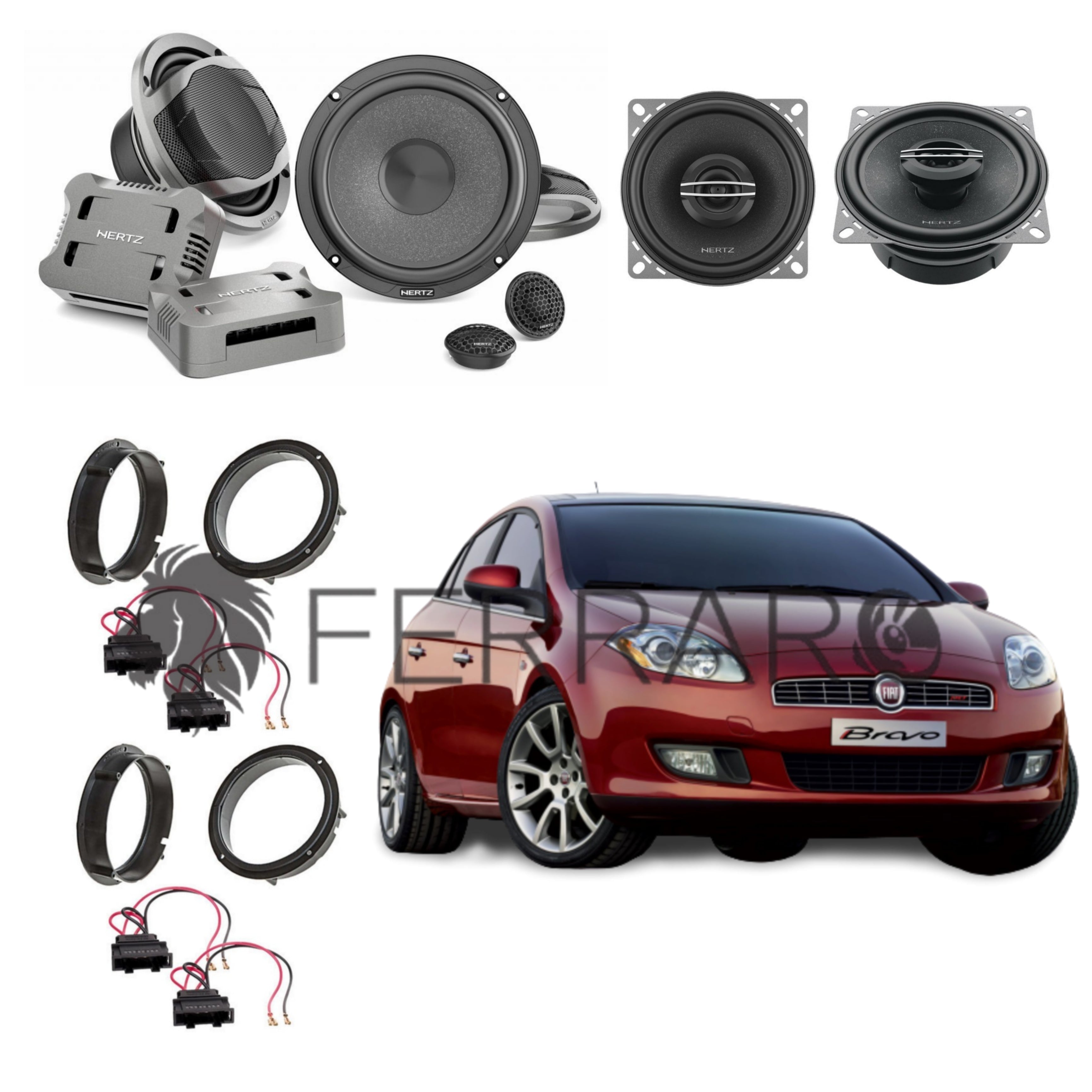 Hertz Kit 6 Casse | CK 165 | CX 100 | Ant/Post | Fiat Bravo