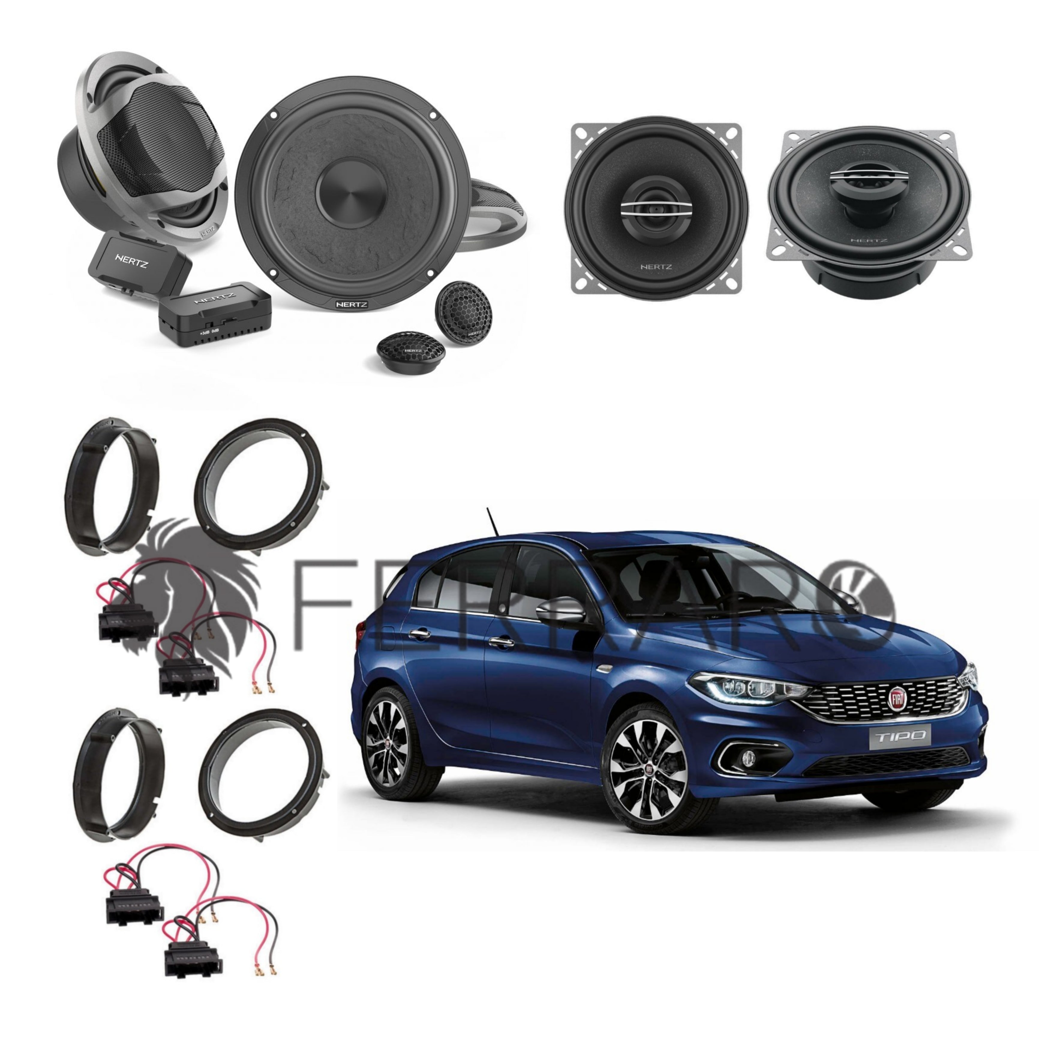 Hertz Kit 6 Casse | CK 165L | CX 100 | Ant/Post | Fiat Tipo 2