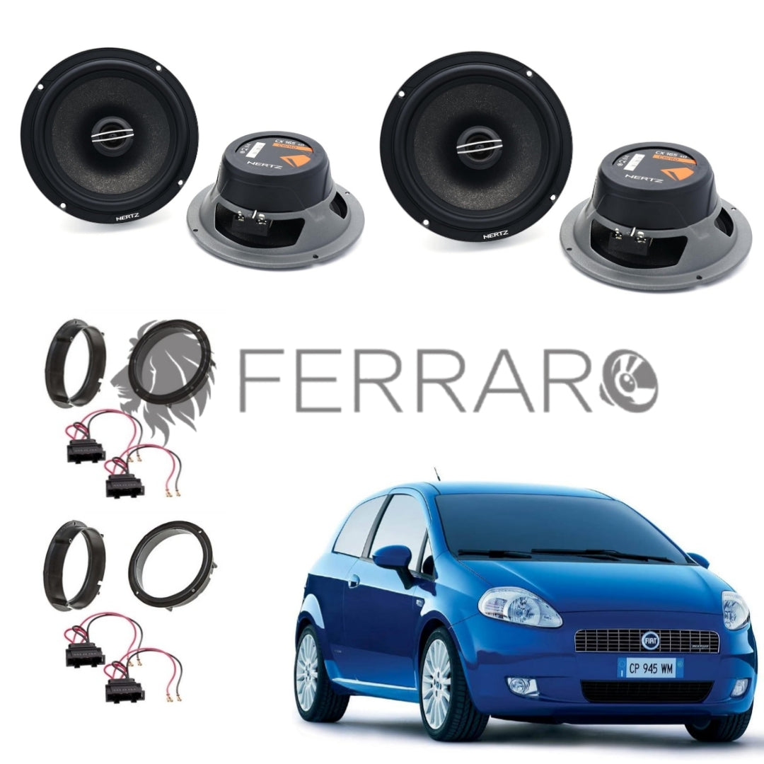 Hertz Kit 4 Casse | Hertz CX 165 | Ant/Post | Fiat Grande Punto Evo 199